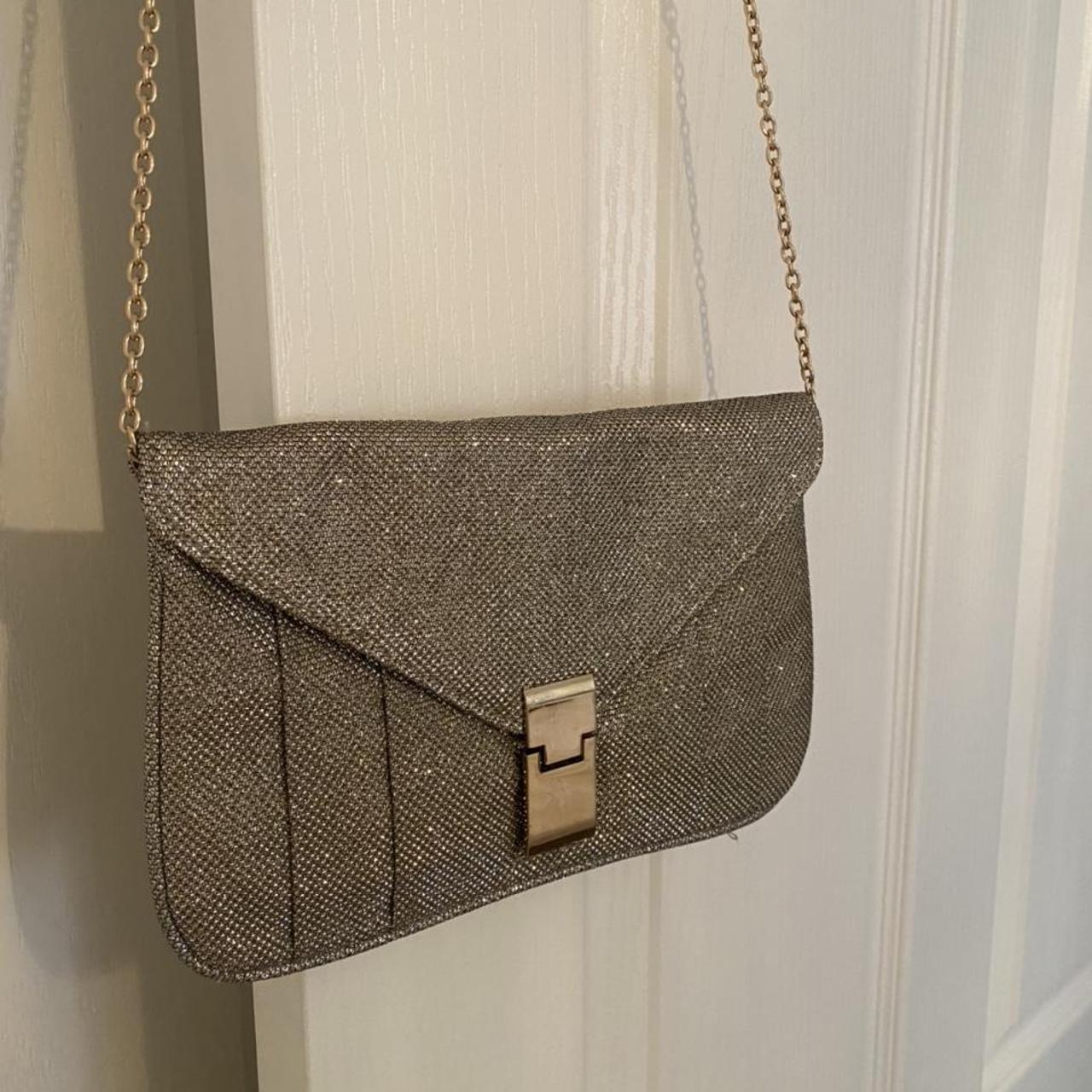 Tesco silver clutch bag sale