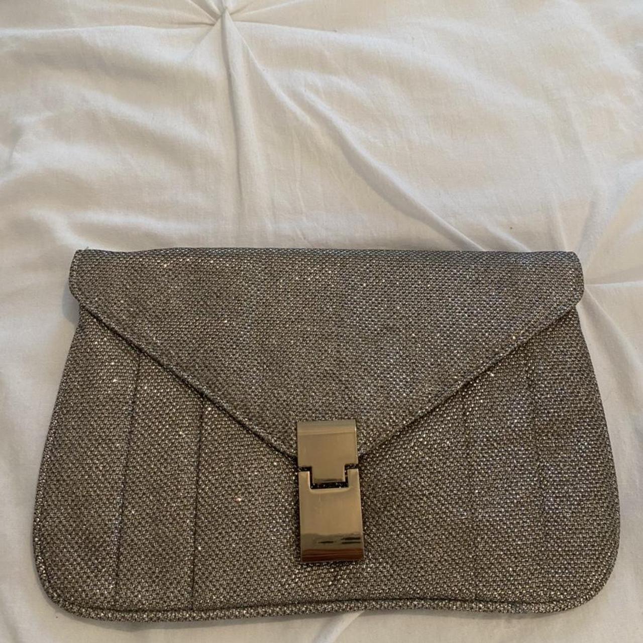 Tesco silver clutch bag sale