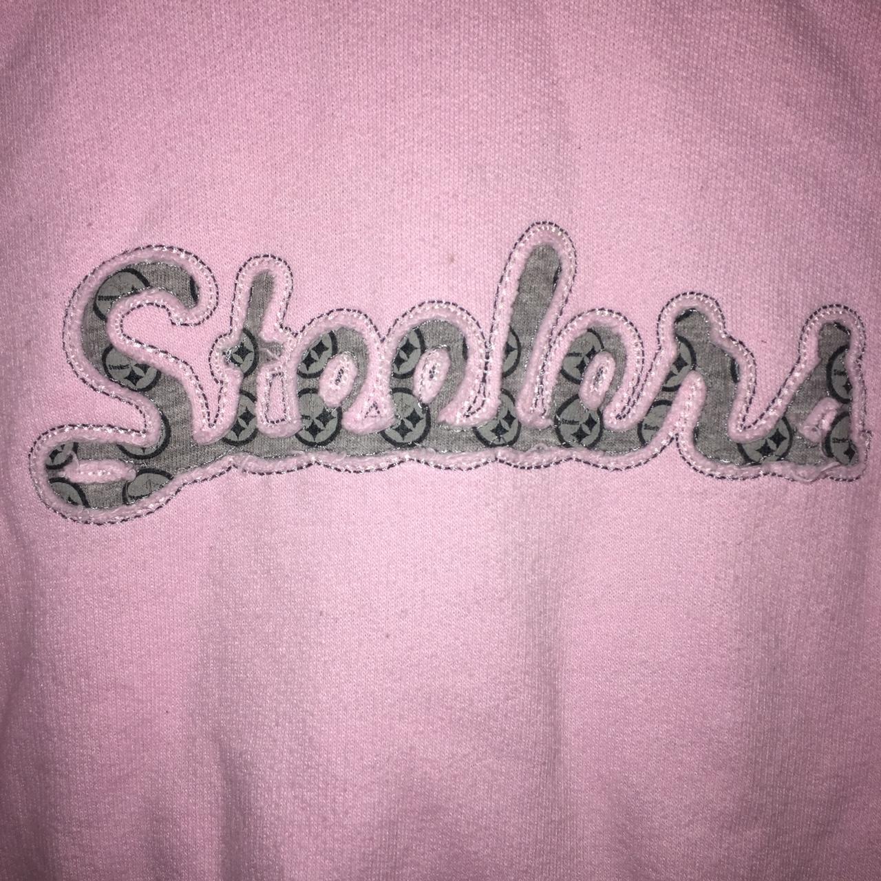 Pink steelers sweatshirt - Depop