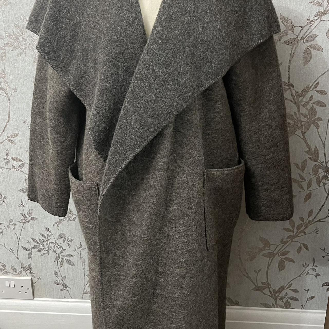 New Italian Boiled Wool Mix Coat LAGENLOOK Waterfall... - Depop