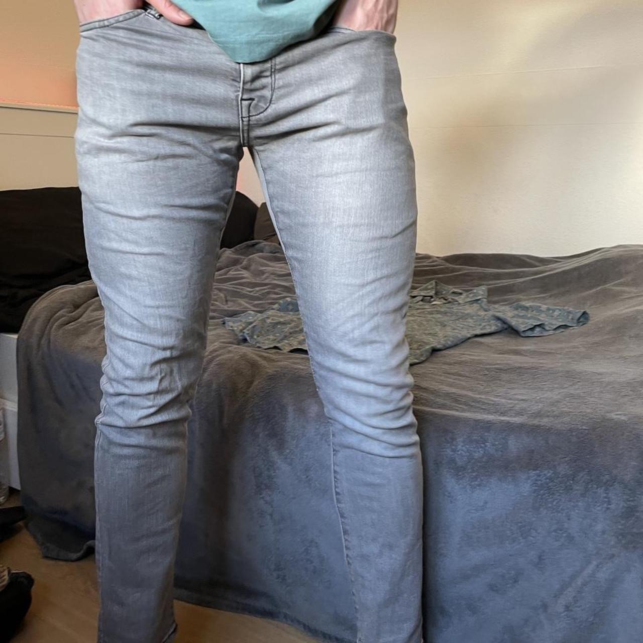 RELAY light blue/grey stretch skinny jeans. Waist... Depop