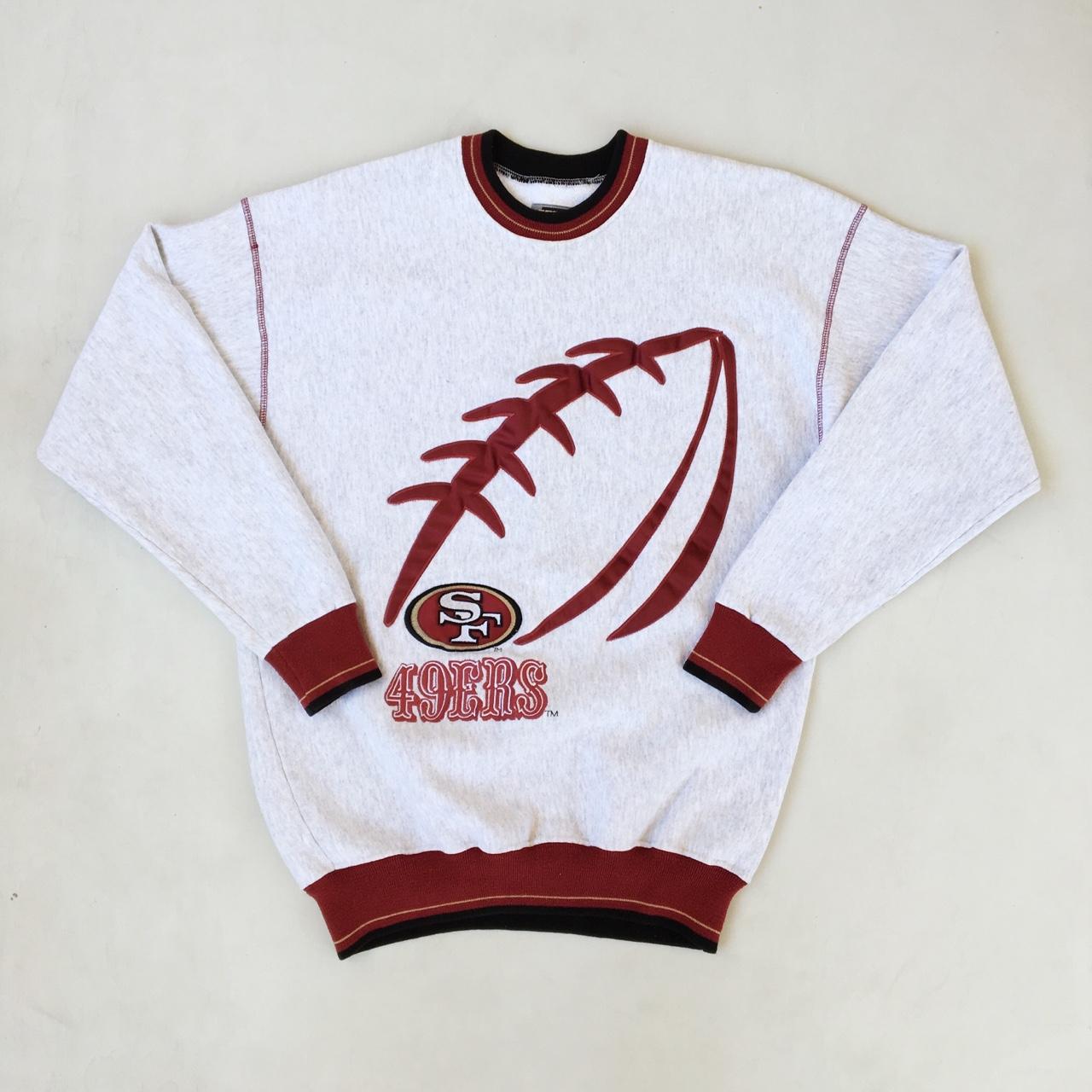 san francisco 49ers crewneck sweatshirt nfl - Depop