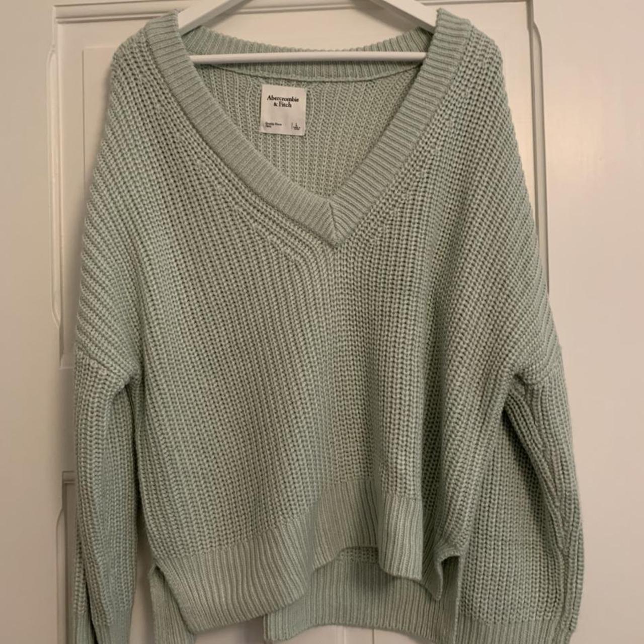 oversize knit sweater - abercrombie & fitch -... - Depop