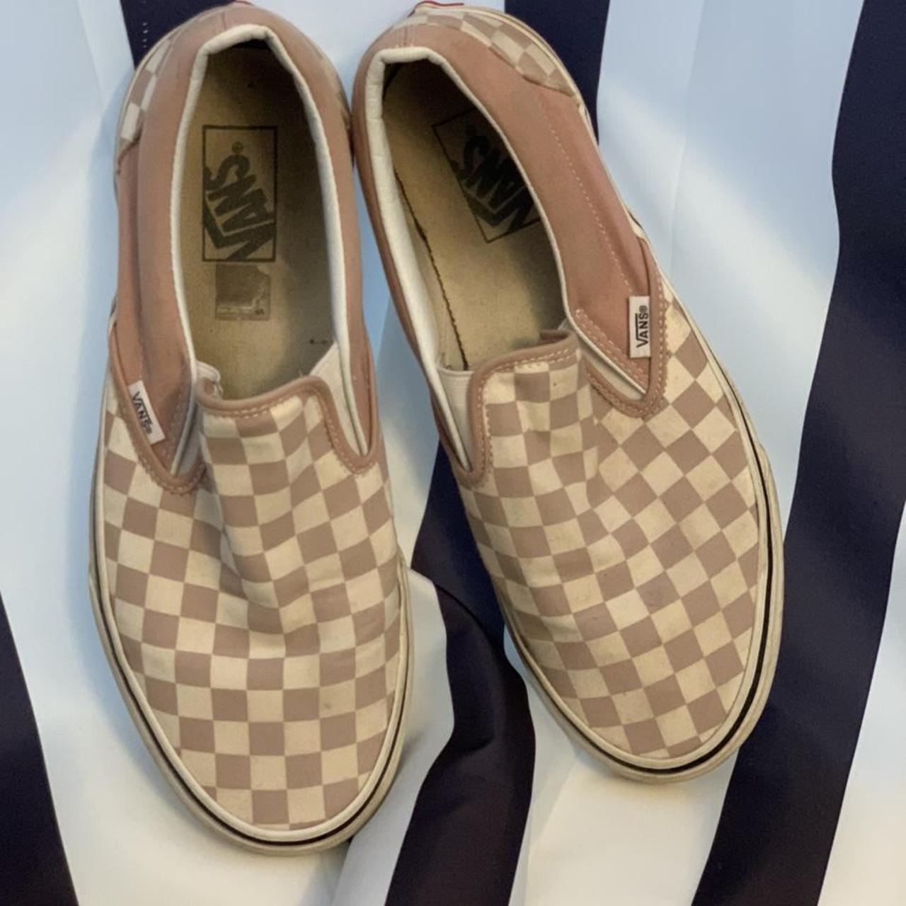 vans damier beige