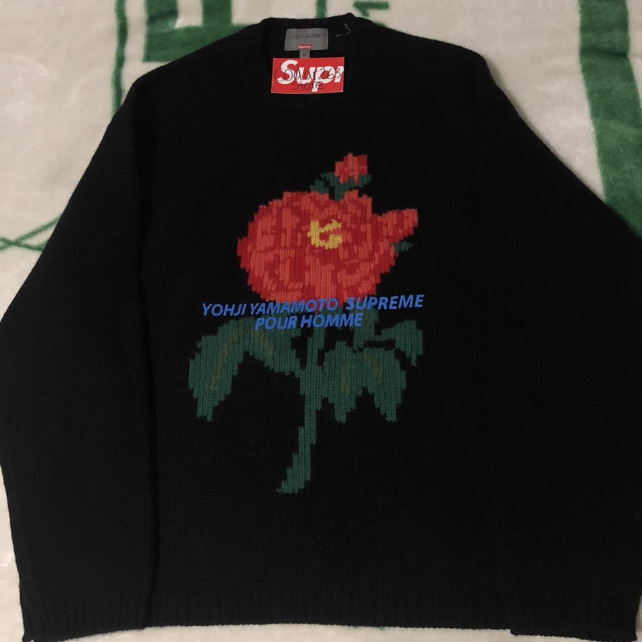 Supreme x Yohji Yamamoto Flower Knit Sweater, Size...