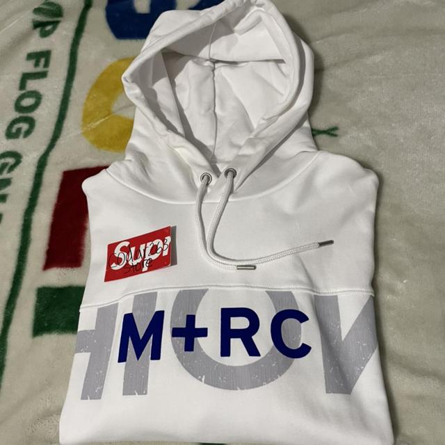 M+RC Noir Flocked Big Logo Hoodie Size Medium, in... - Depop