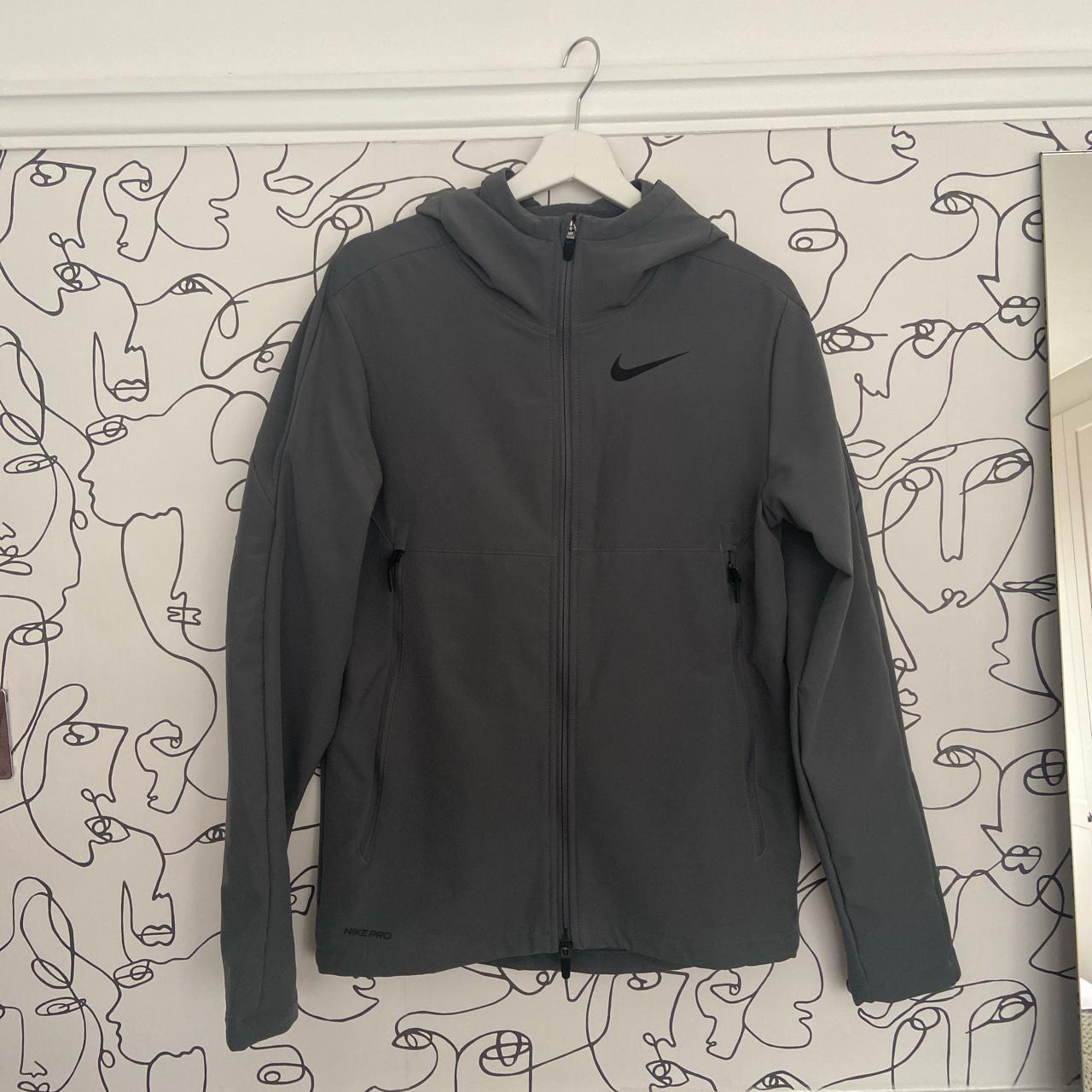 Men s Nike Winterized Woven Training Jacket in grey Depop