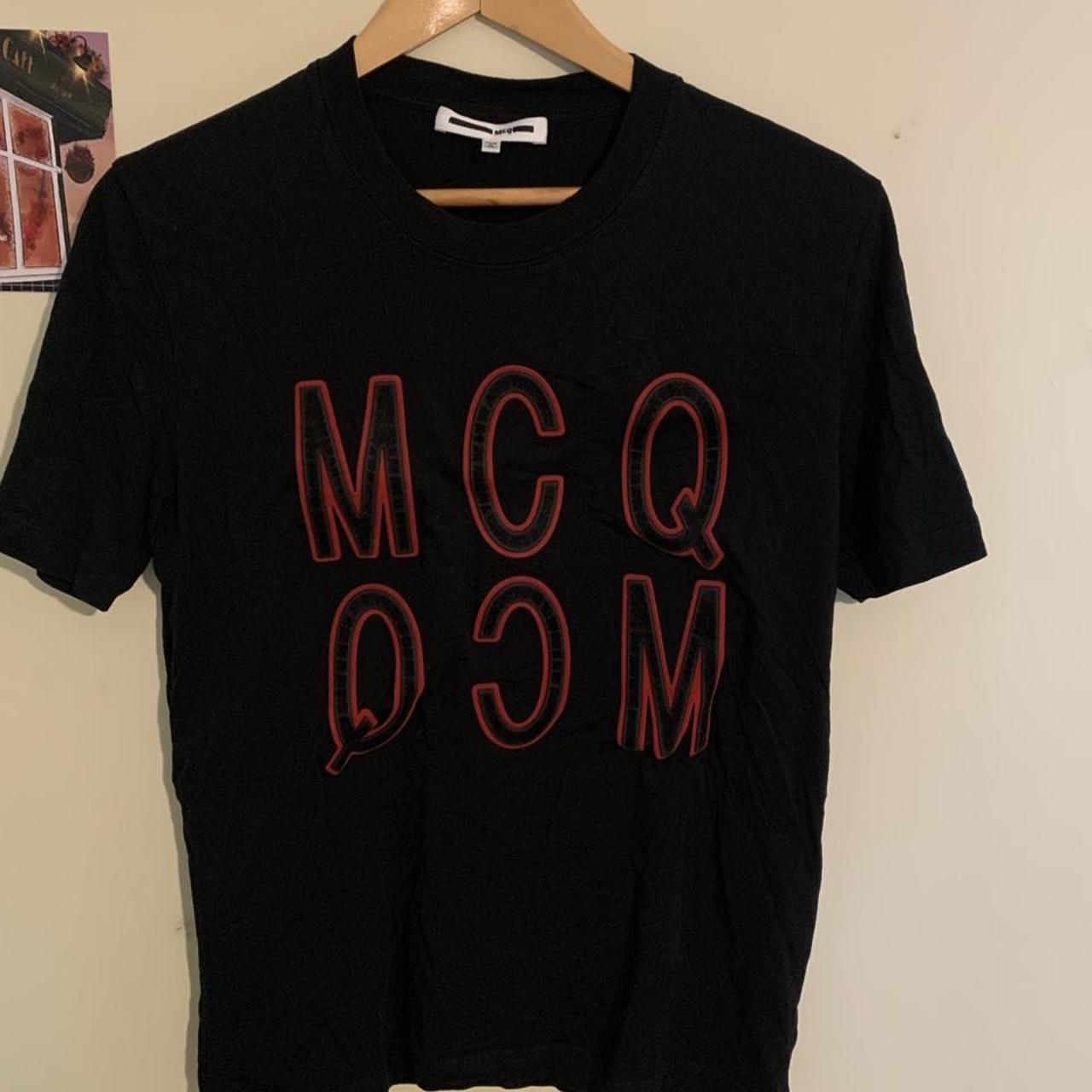 black and red mcq t shirt