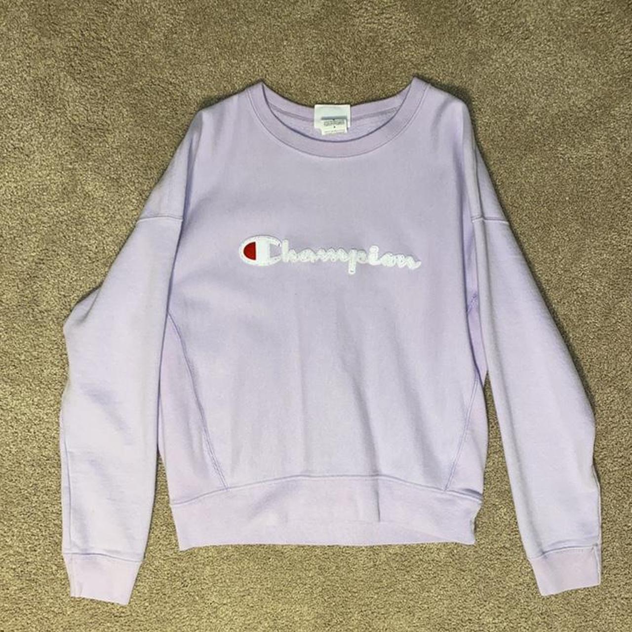 Light purple best sale champion sweatshirt