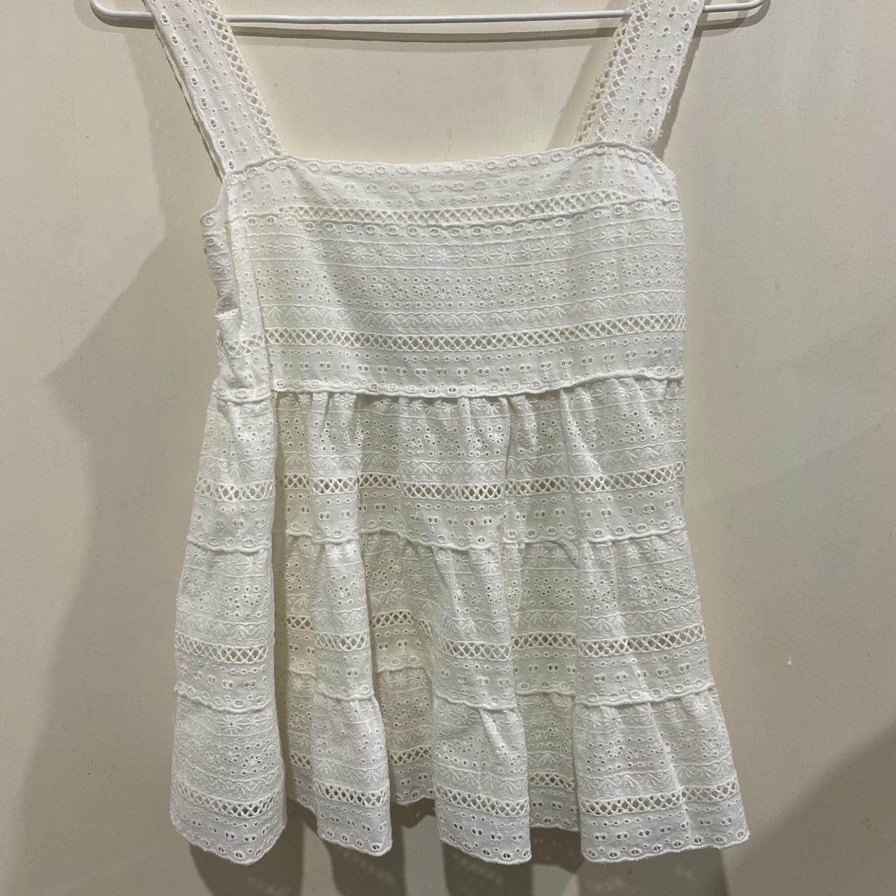 Pavement white lace singlet. Worn only once so it is... - Depop
