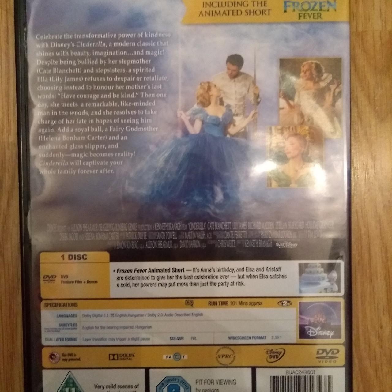 CINDERELLA 2015 DVD WALT DISNEY UK REGION 2 - LIKE NEW - Depop