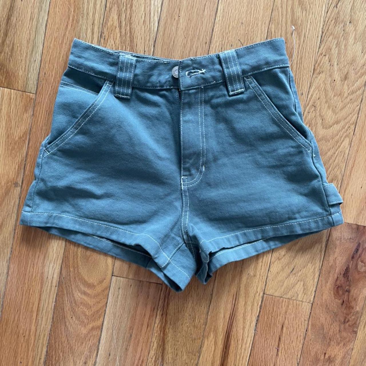 Dickies Women's Green and Blue Shorts | Depop