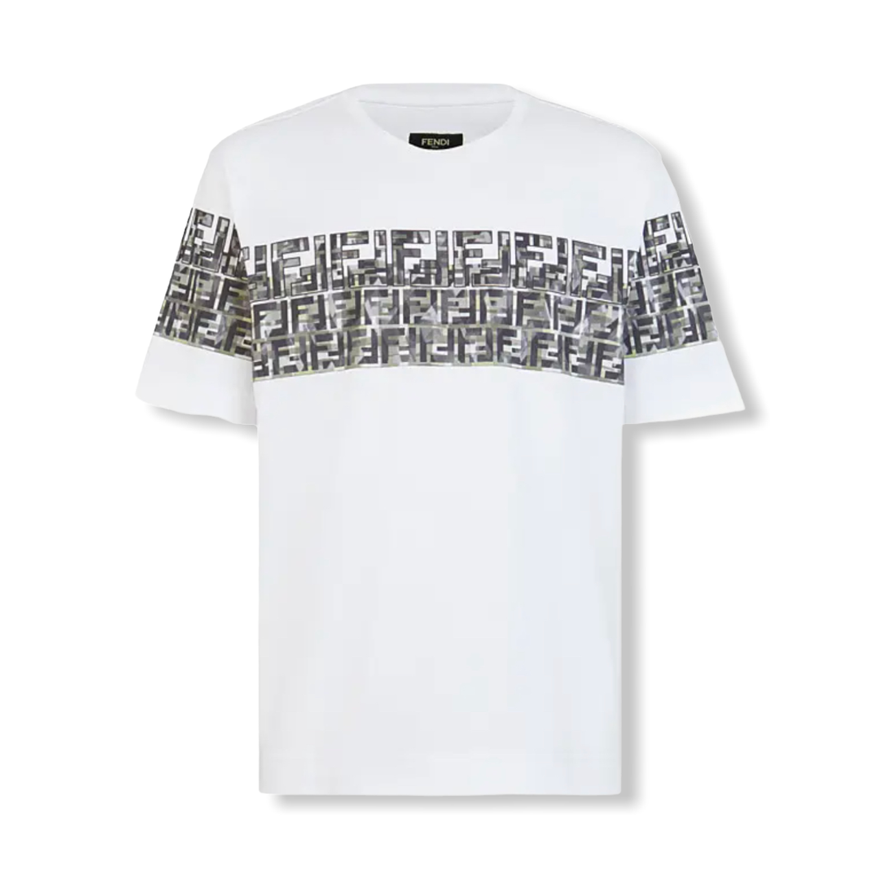 Mens white fendi t shirt hotsell