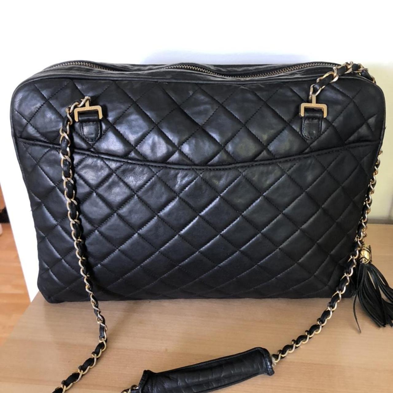 Vintage Chanel Matelasse Leather bag.Double Chain... - Depop