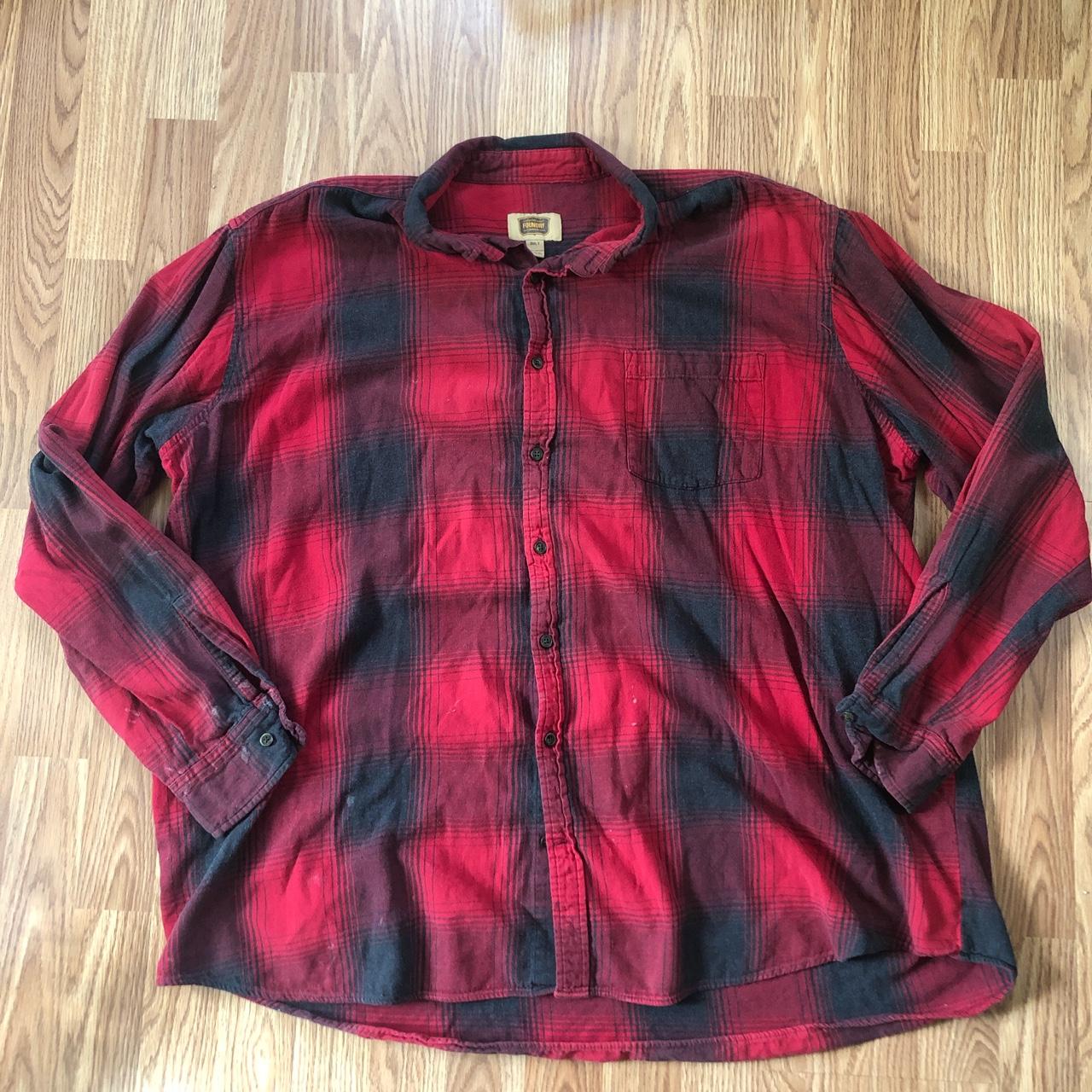 Men's Red and Black Shirt | Depop