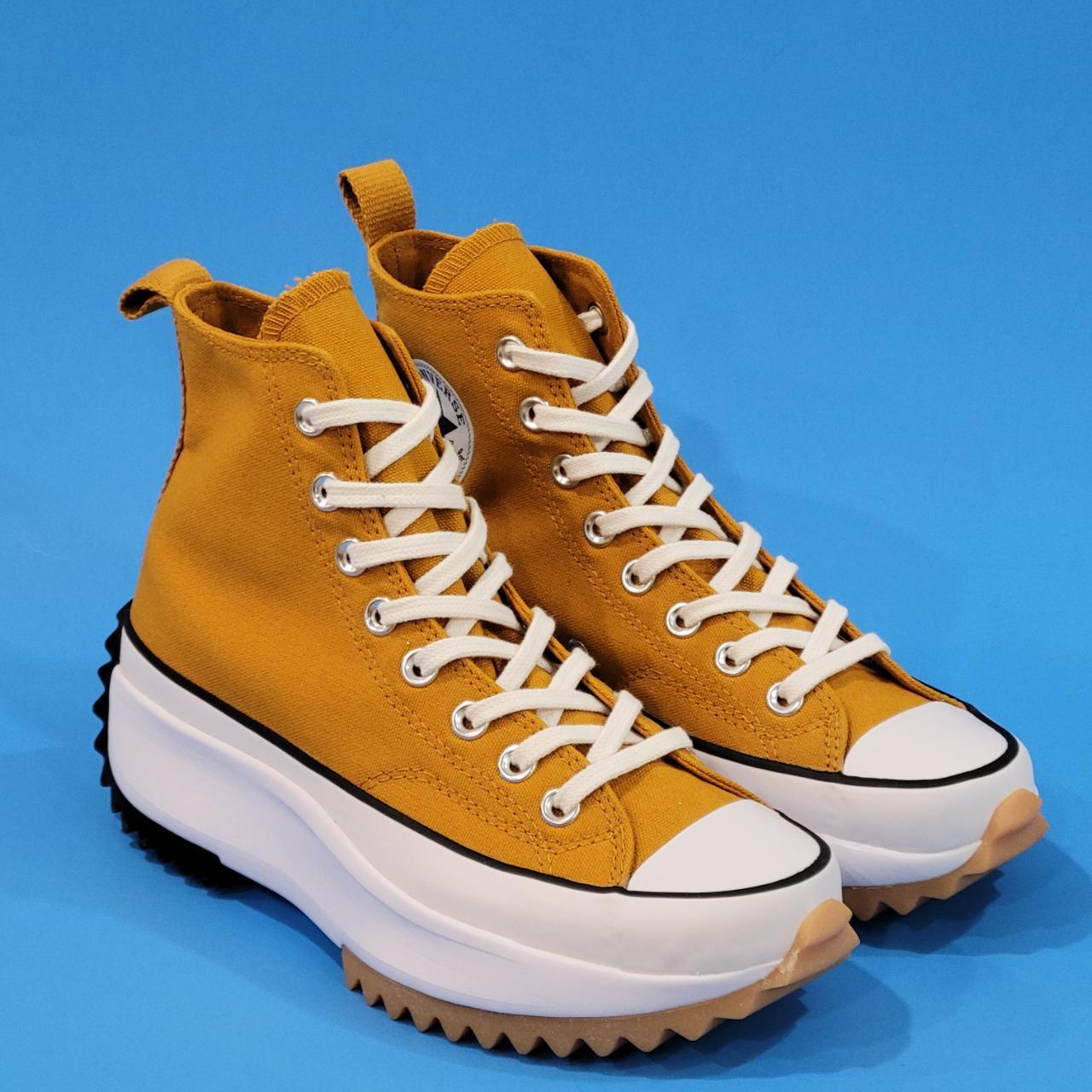 converse run star hike saffron high top shoes