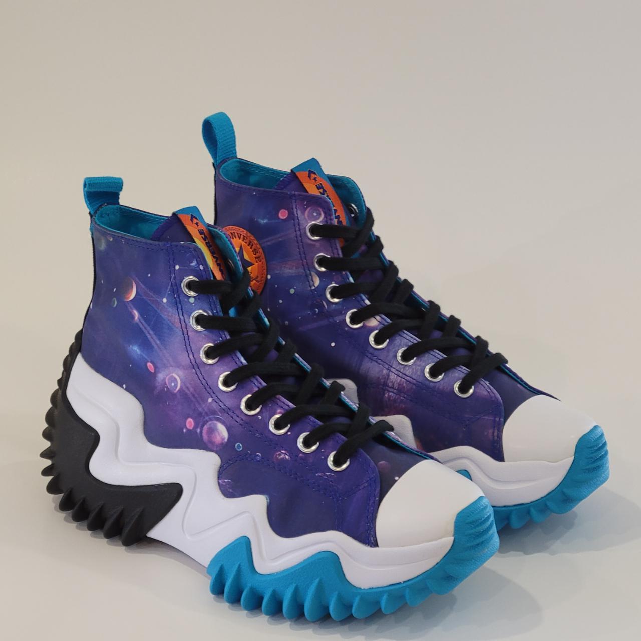 purple blue converse