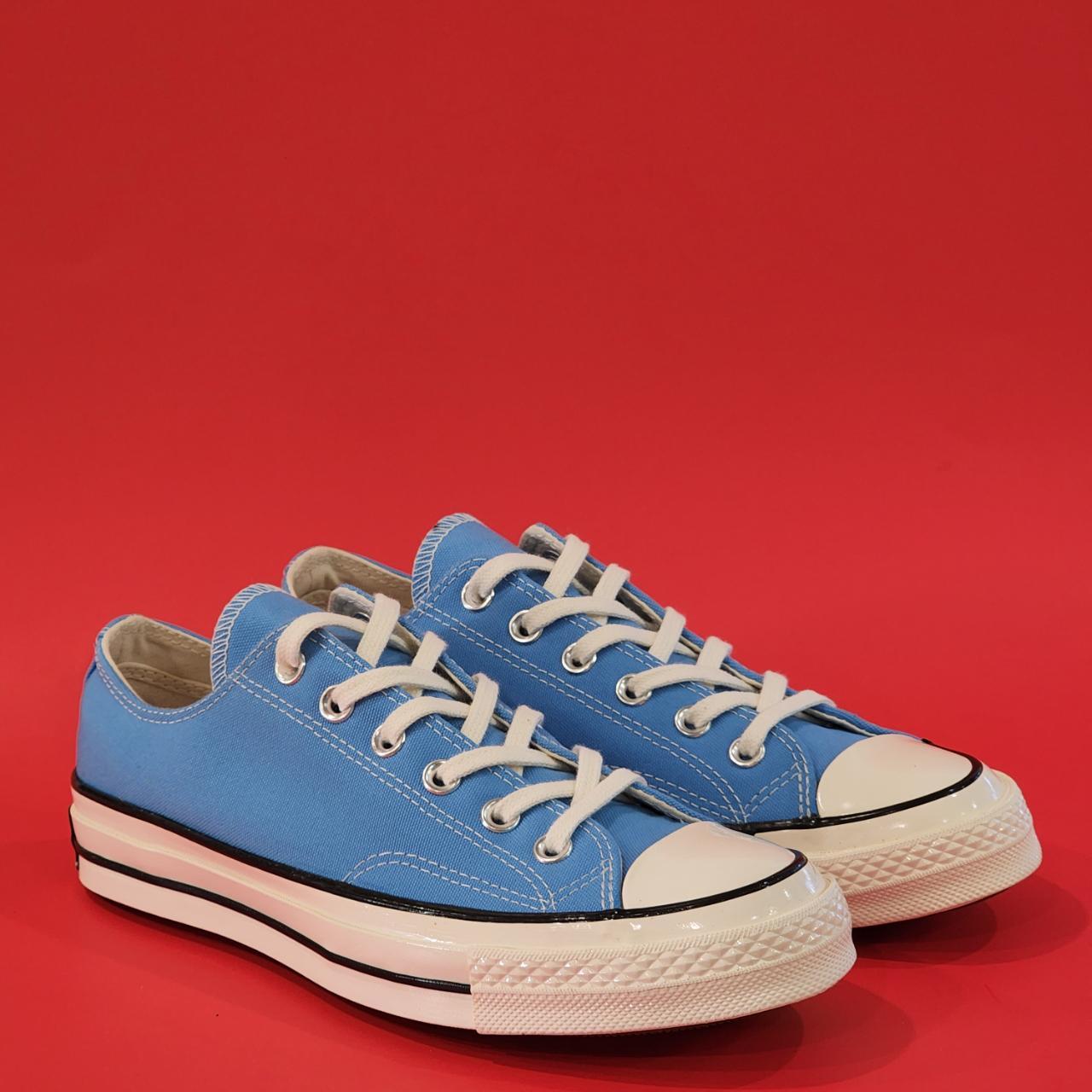 light blue low converse