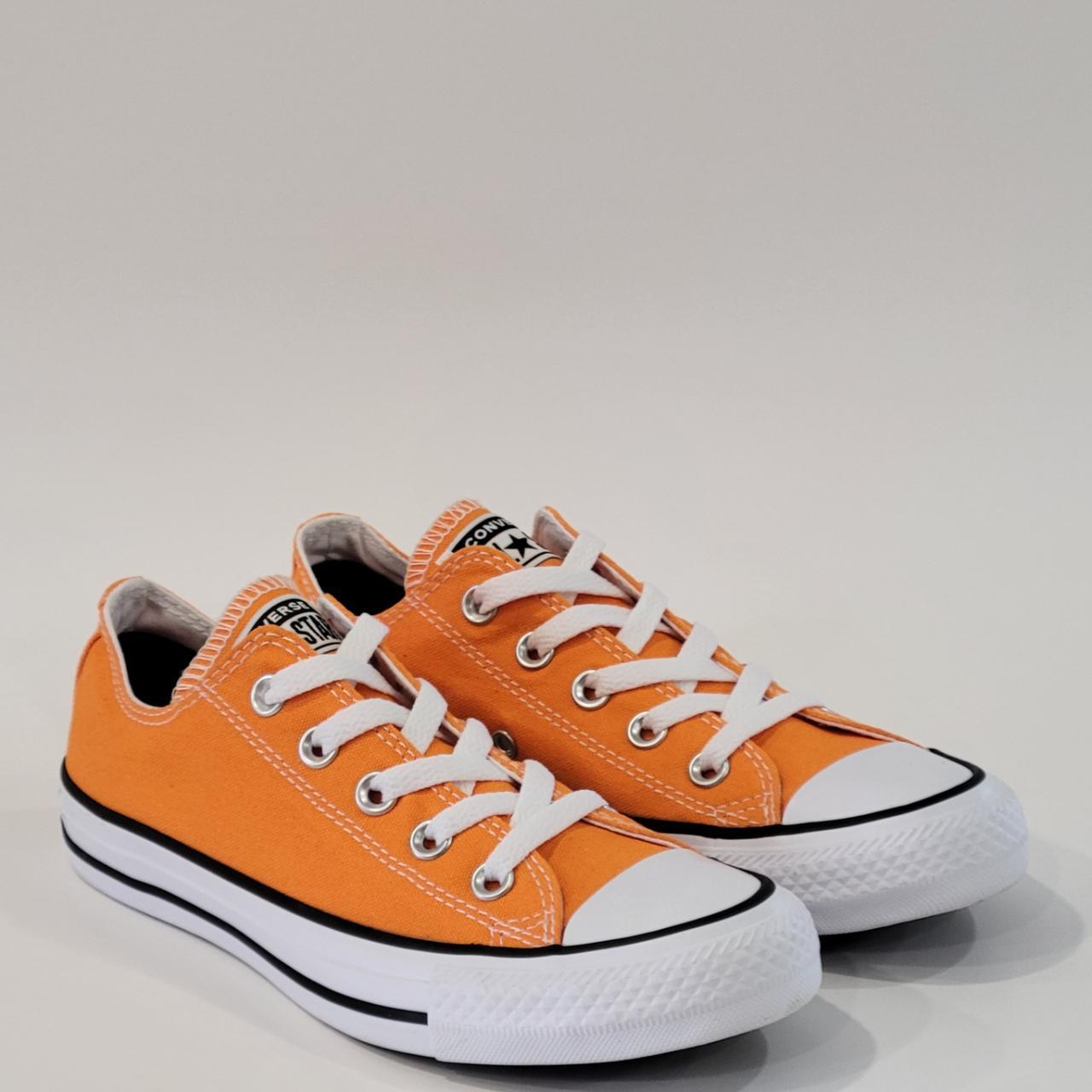 orange low top chucks