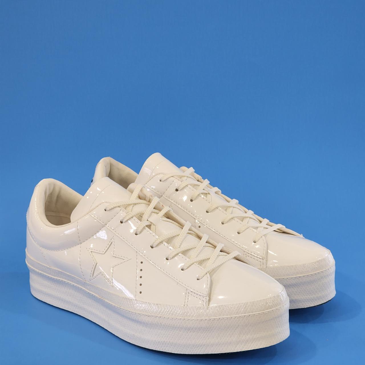 converse one star platform vintage white