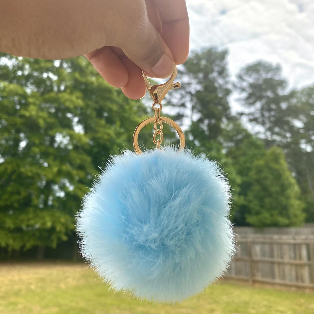 Louis Vuitton Mickey fur ball keychain - Depop