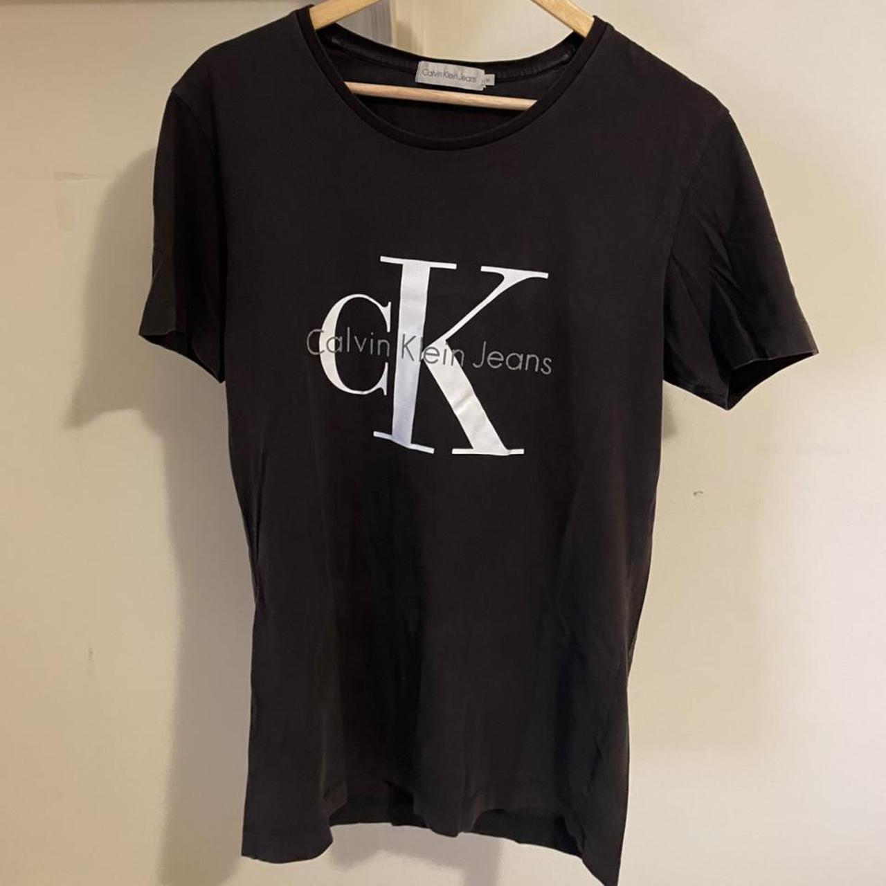 Calvin Klein short sleeve t shirt (tee) . Black .... - Depop