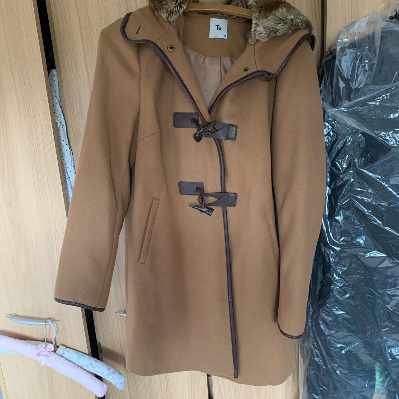 New TU brown / caramel duffle coat. Features... Depop