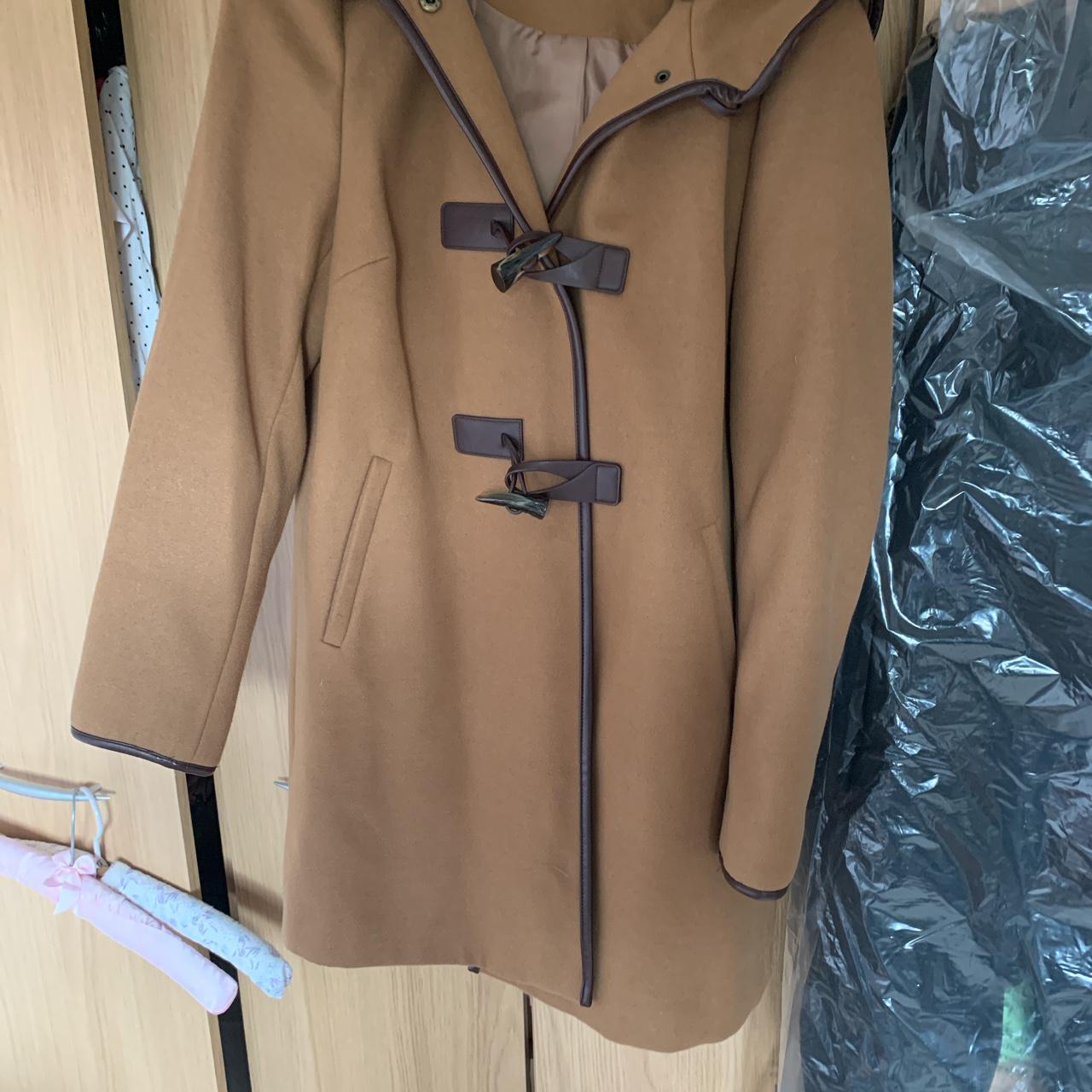 New TU brown / caramel duffle coat. Features... Depop