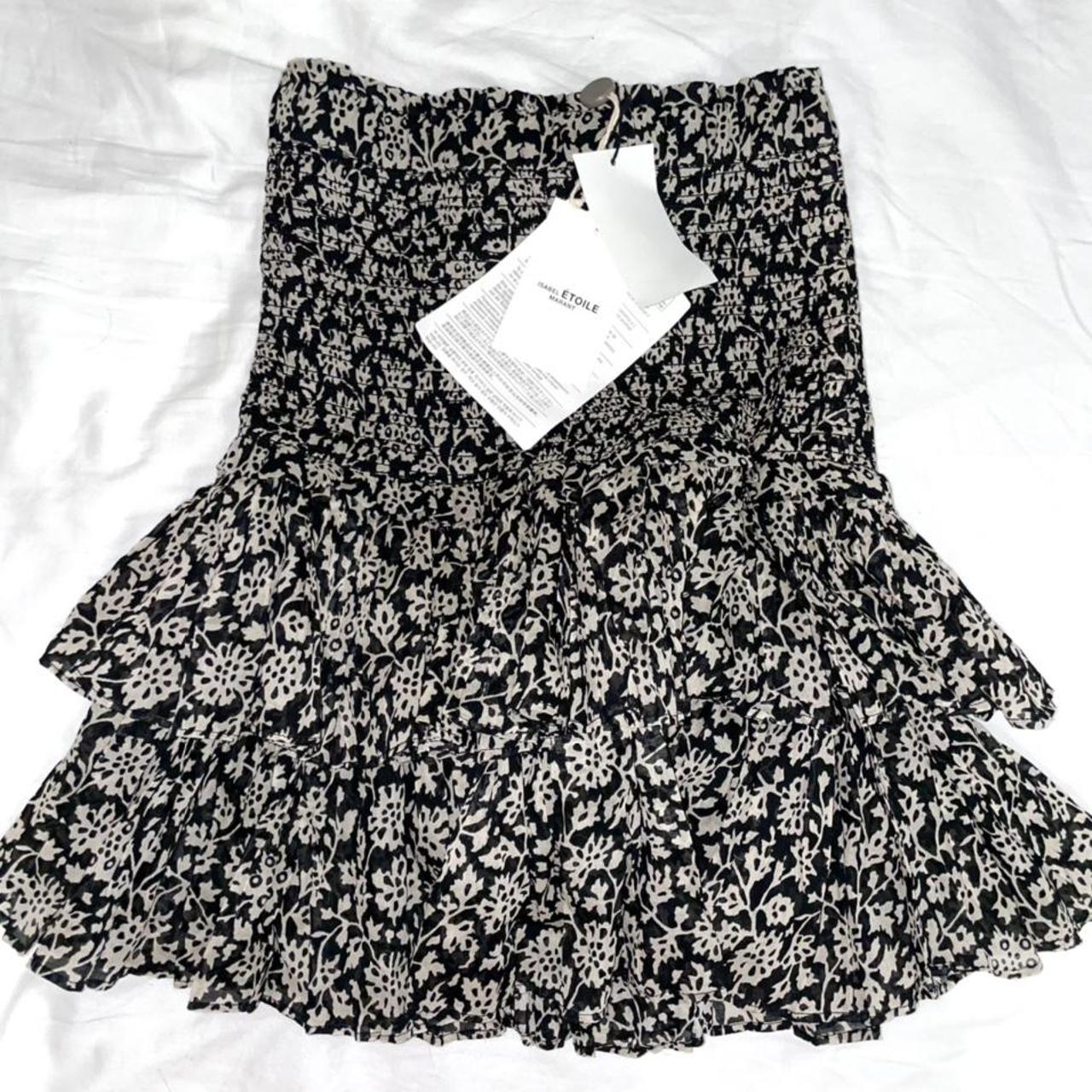 Isabel Marant Women's Black and Cream Skirt (4)