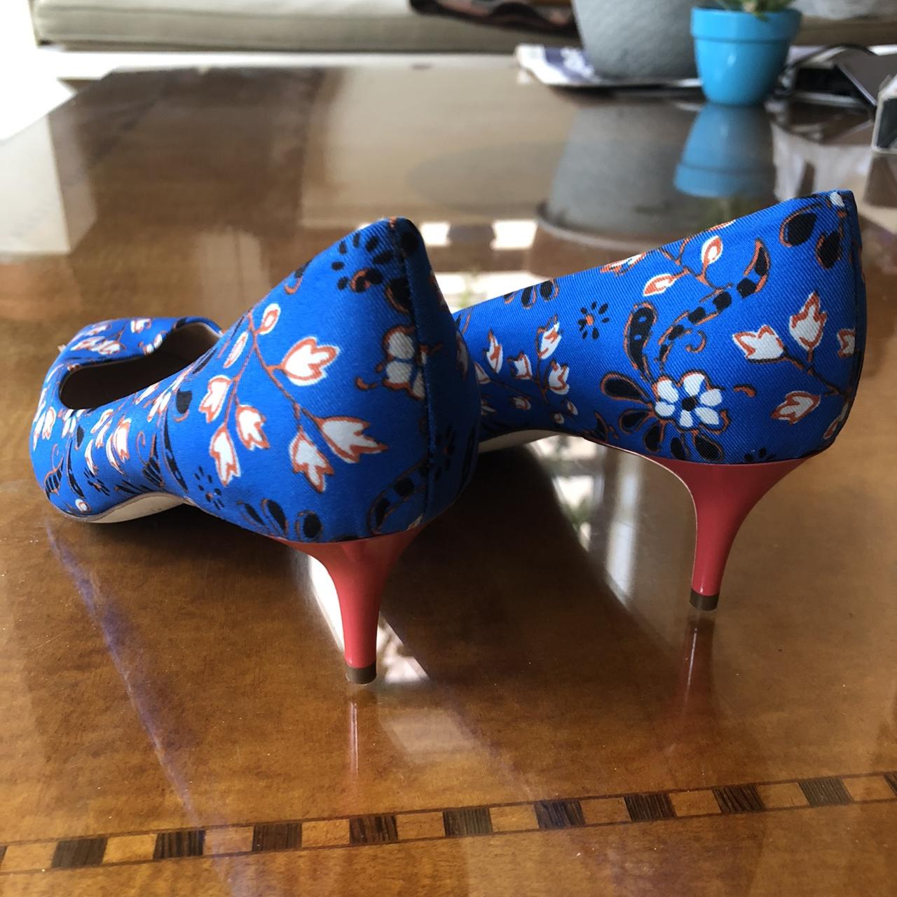 Louis Vuitton denim kitten heels! Super cute, worn - Depop