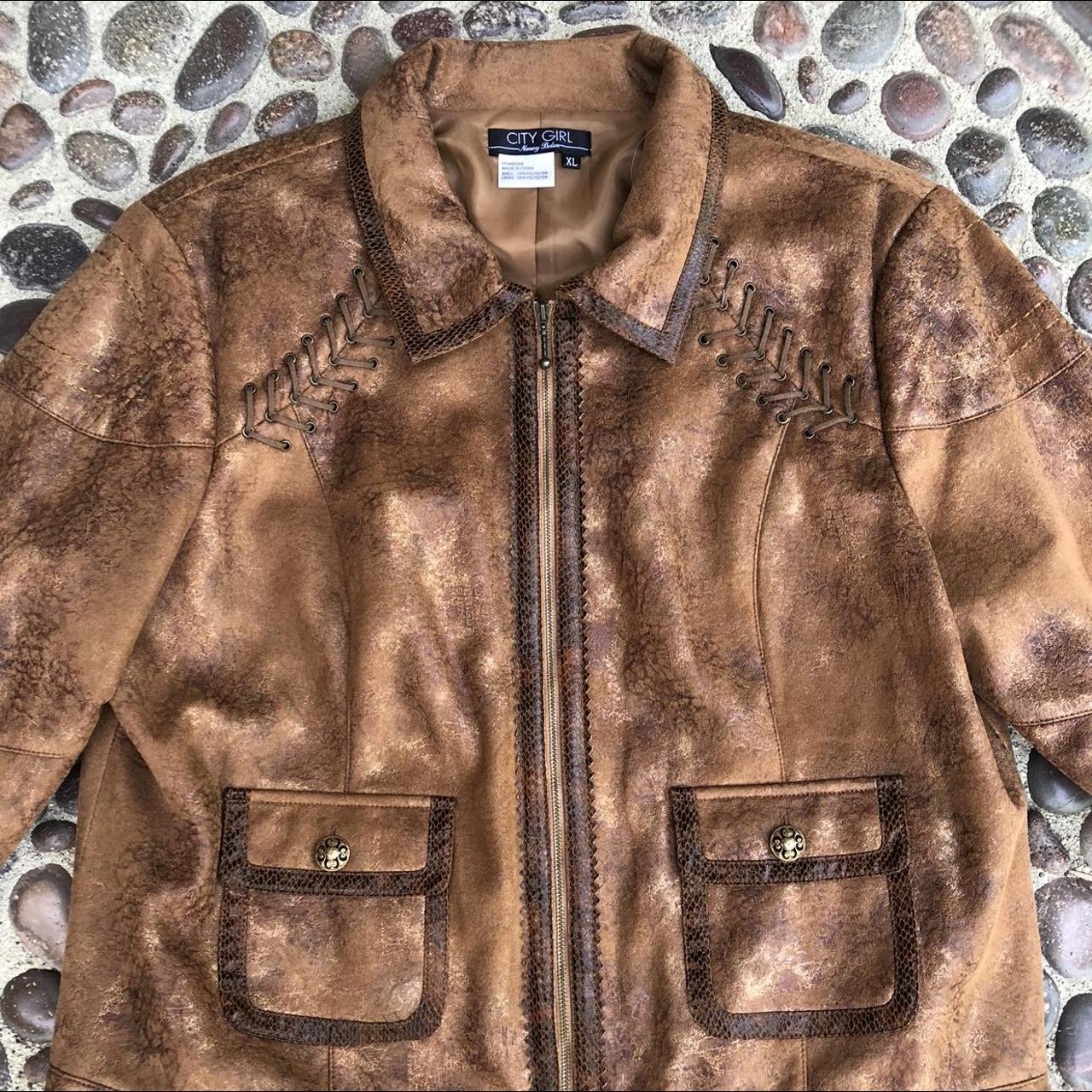 Faux Suede Jacket, Light Brown