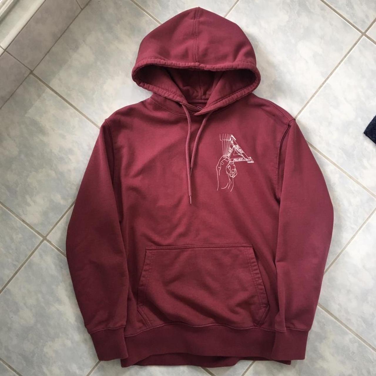 Palace hotsell burgundy hoodie