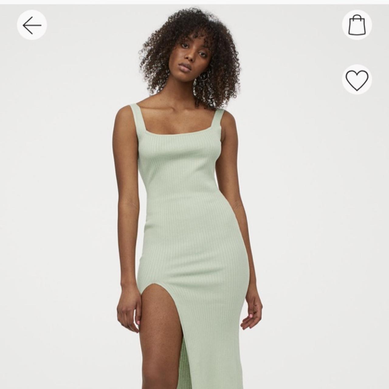 H&m sage hot sale green dress