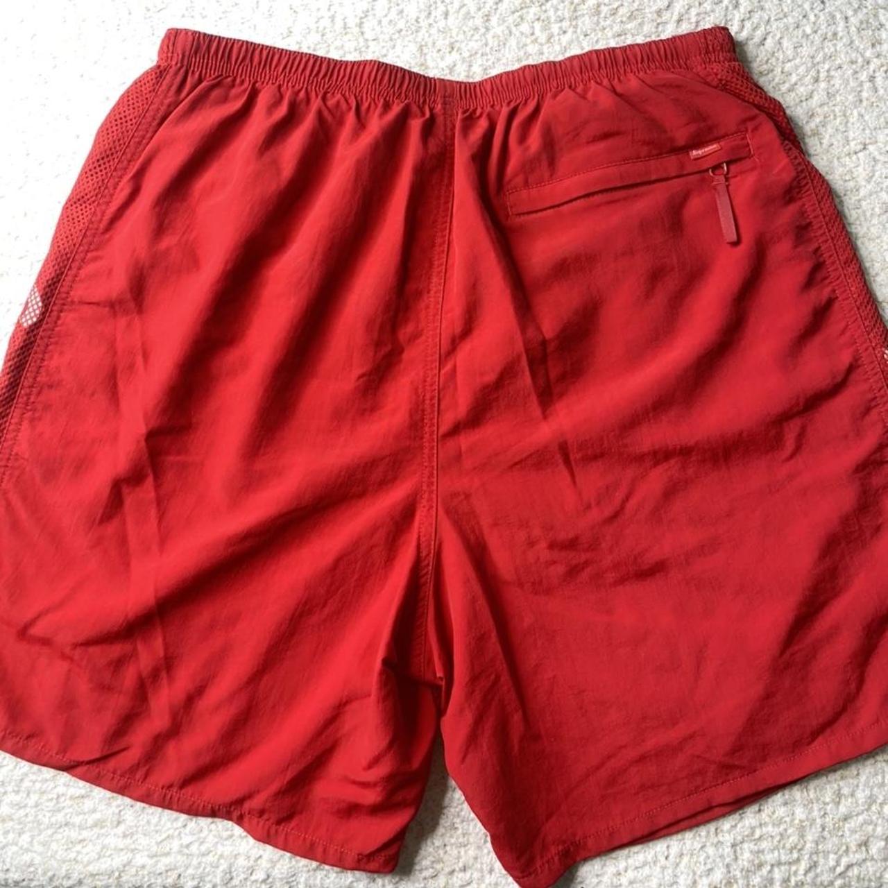 SUPREME RED MESH PANEL WATER SHORTS #SUPREME | Depop