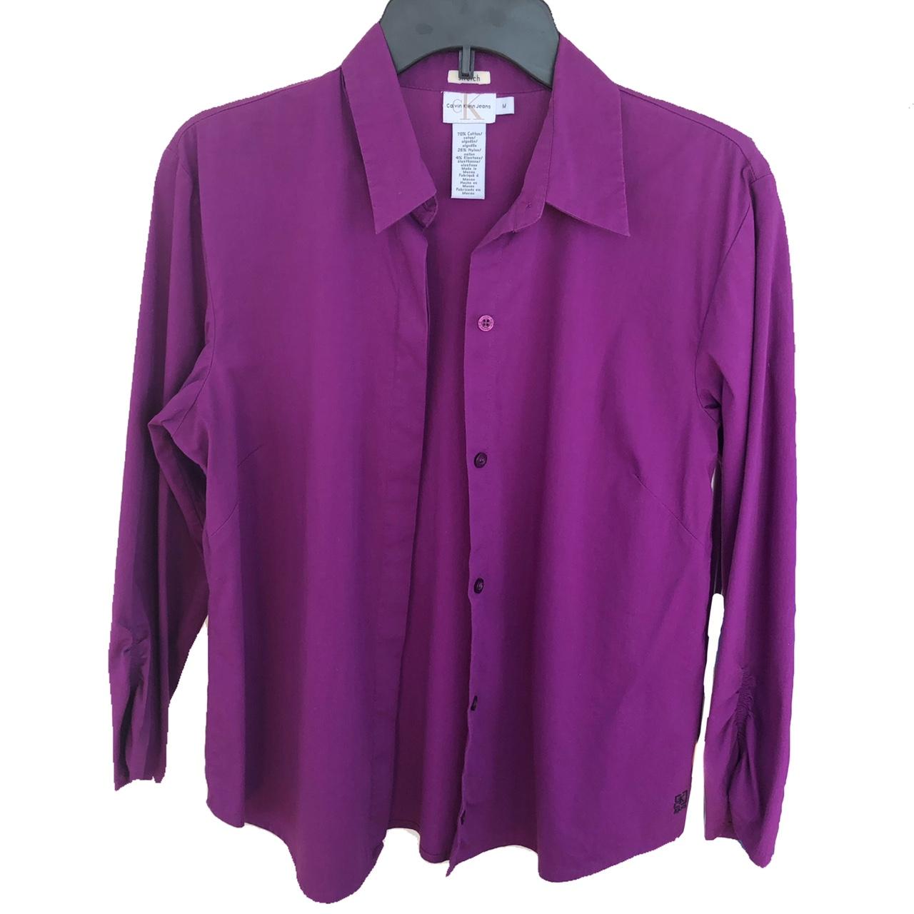 Calvin klein hotsell purple blouse