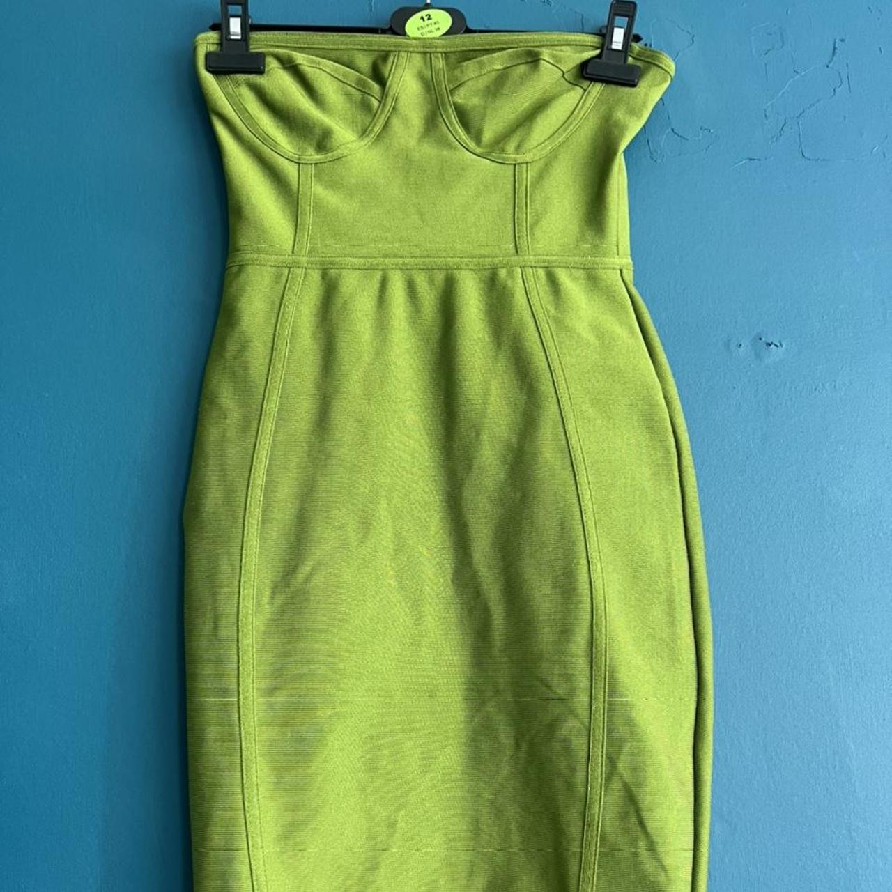 Pretty little thing green bandage dress Only worn... Depop
