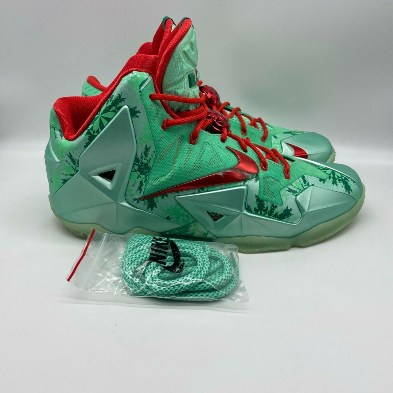 Nike LeBron 11 Green Men's Basketball Shoes Low Top... - Depop