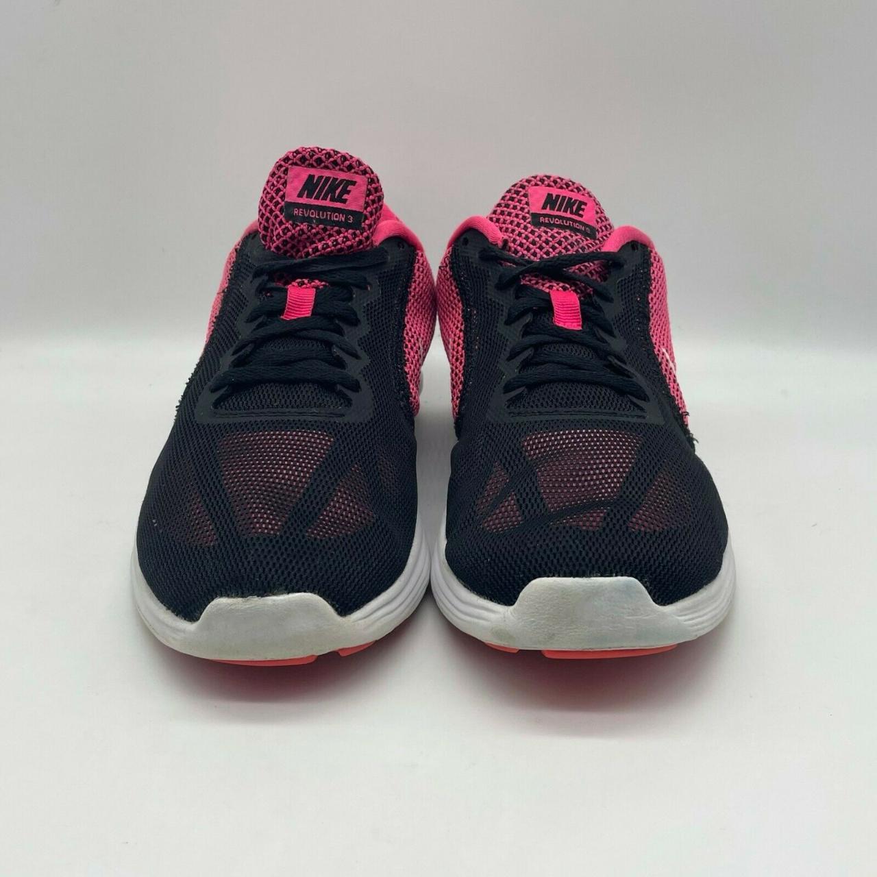 Nike Revolution 3 Black / Pink Women's Mesh Running... - Depop