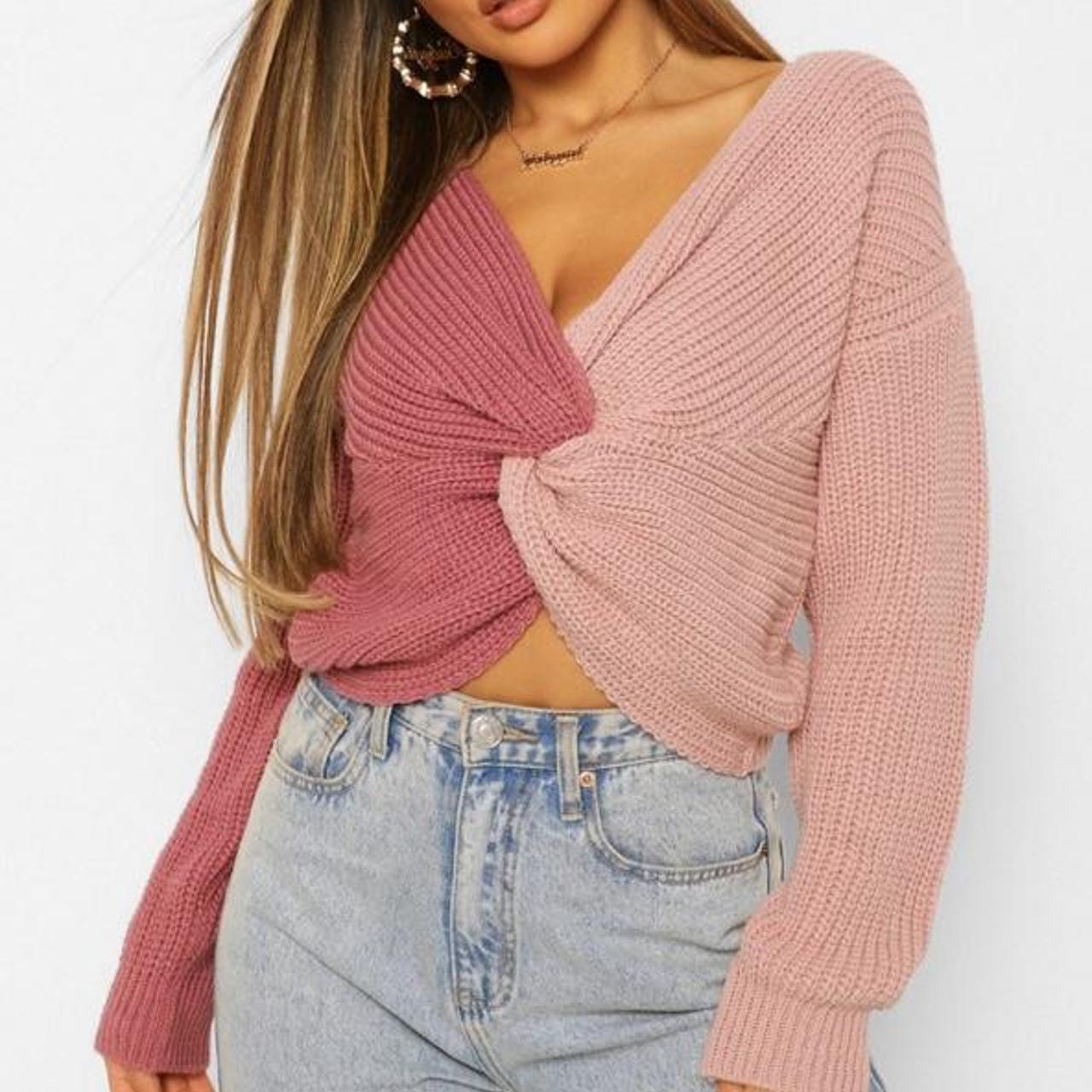 Boohoo Women's Pink Jumper | Depop