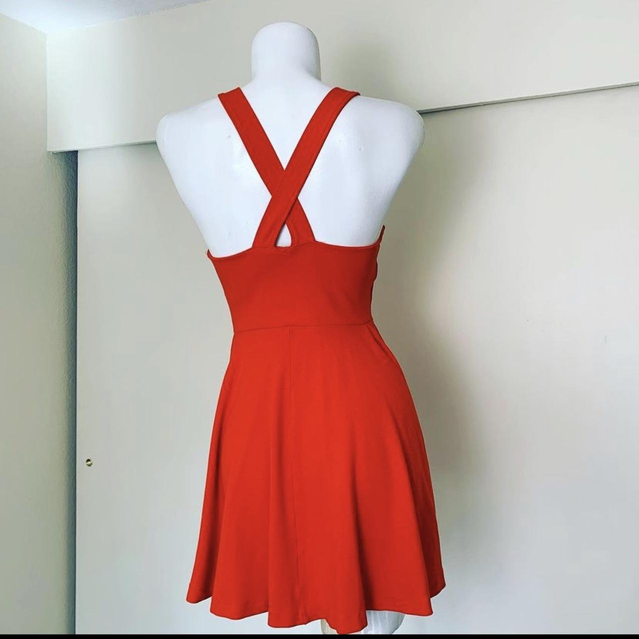 Zara Women's Orange Dress Depop