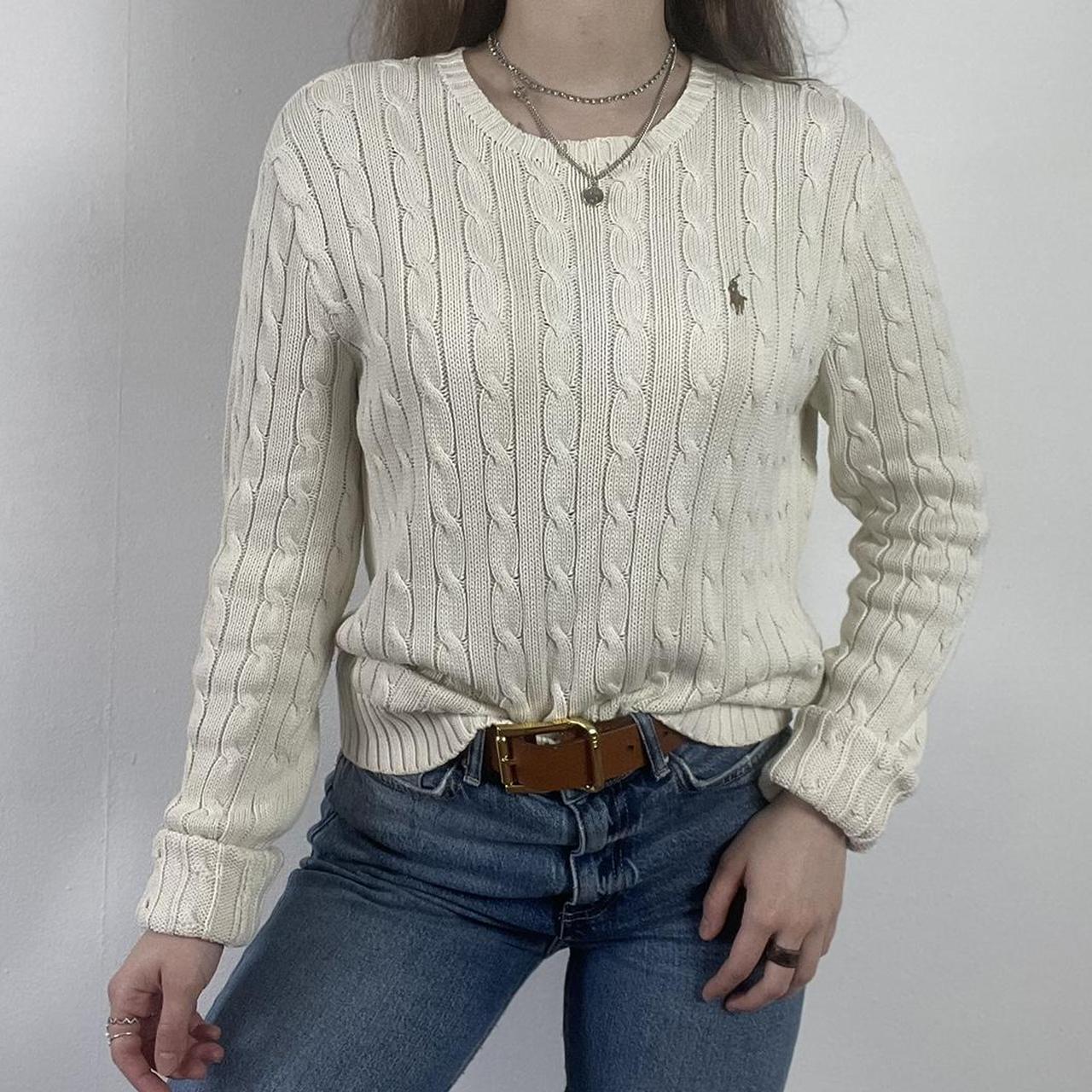 Ralph Lauren Cream Cable Knit Jumper🦌 Size... Depop