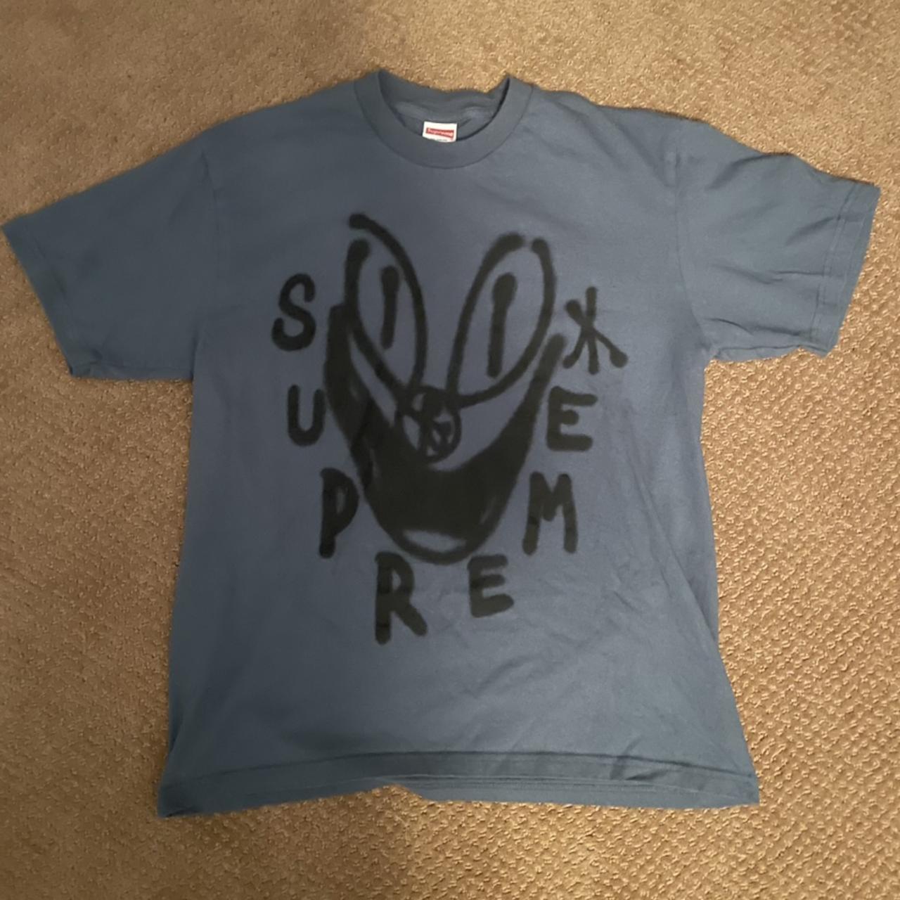 supreme smile tee black