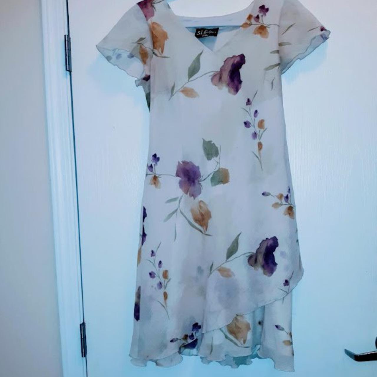 sl fashions layered shift dress