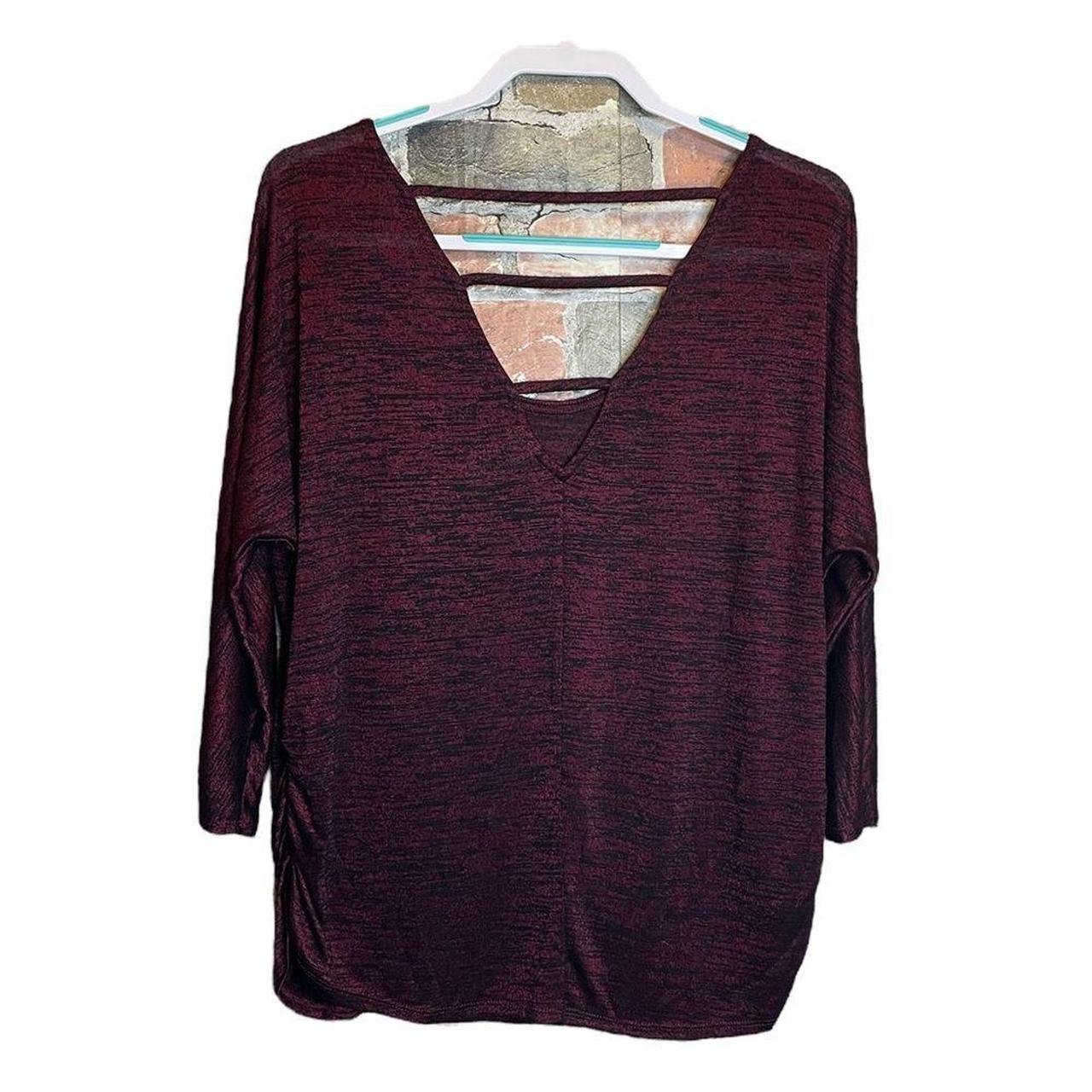 Faded Glory Maroon Blouse 1X (16W) Inventory #: M-76 - Depop