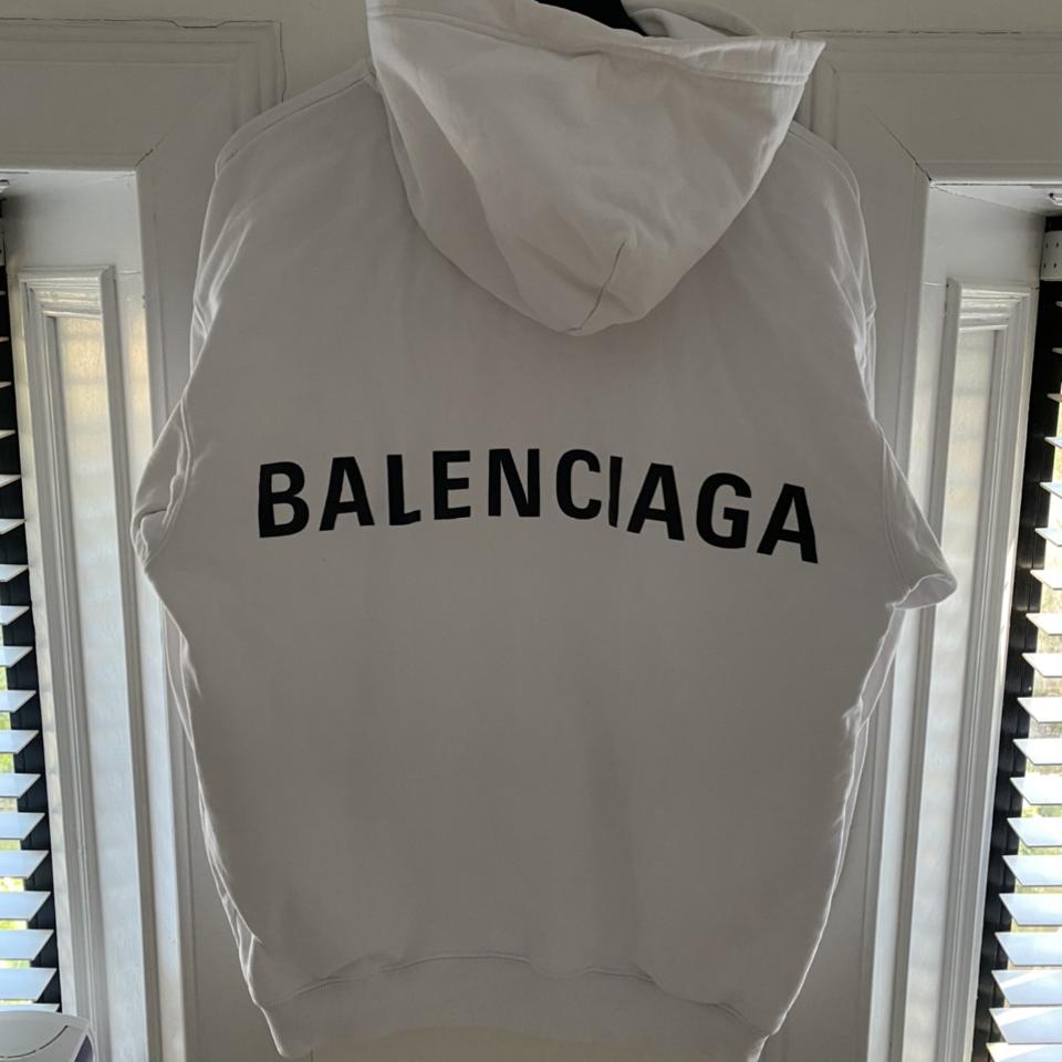 Balenciaga hoodie logo hot sale on back