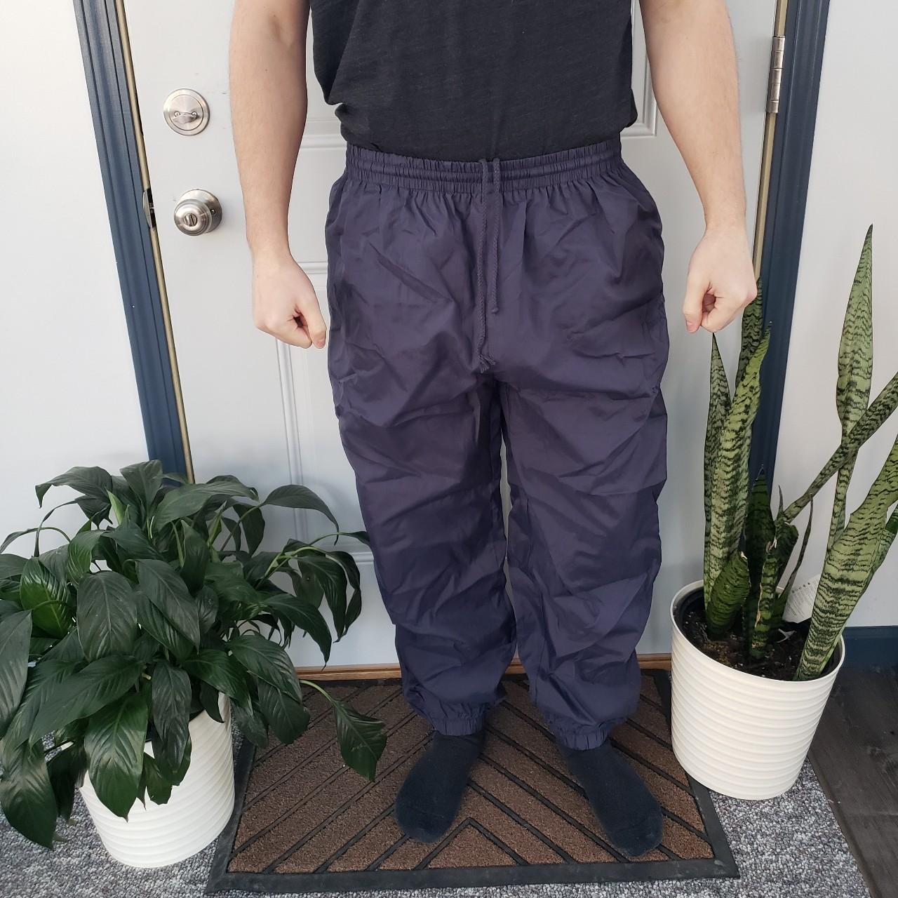 Vintage 90s Mens Wind Pants In excellent... Depop