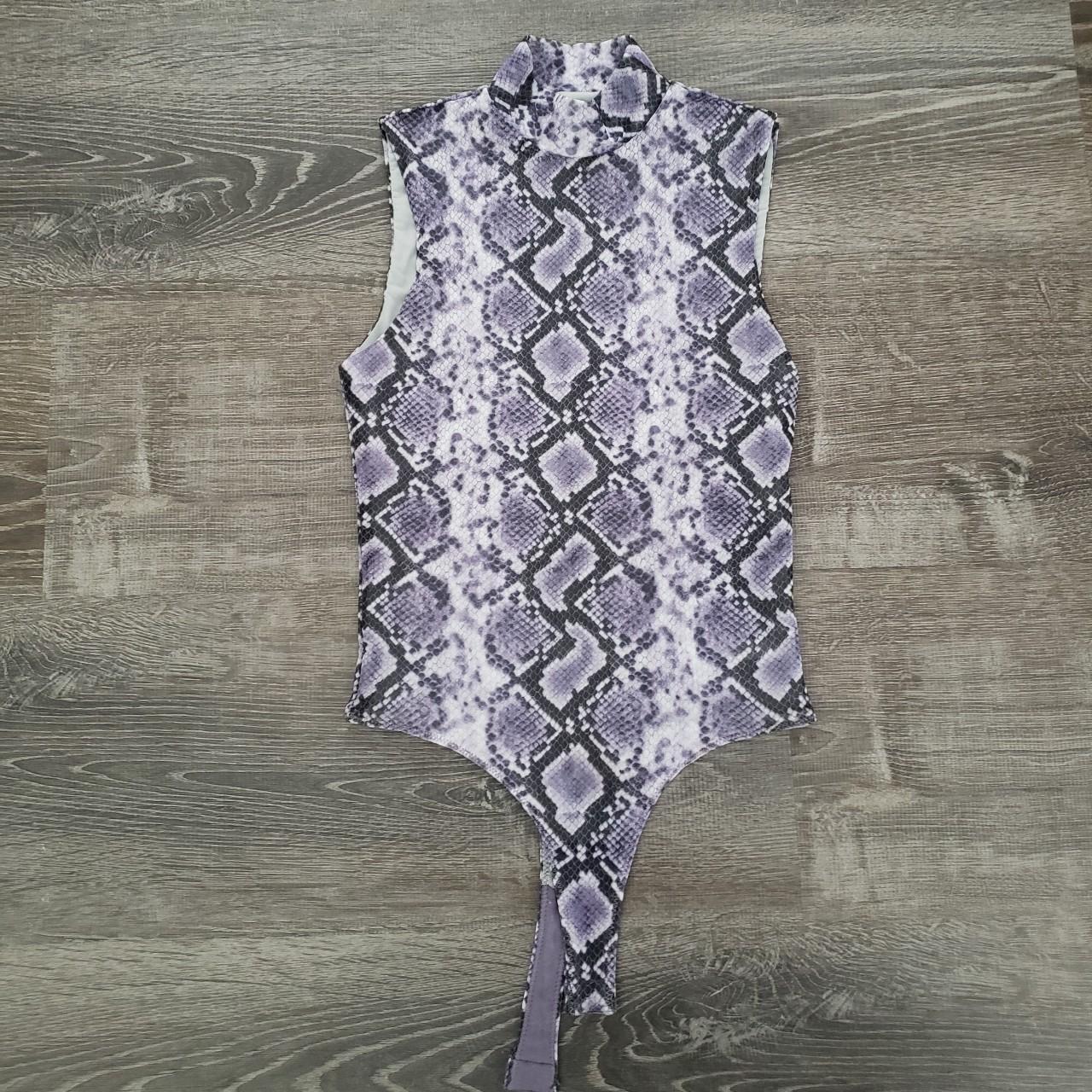 NWT Snakeskin Print Bodysuit New with tags by the... Depop