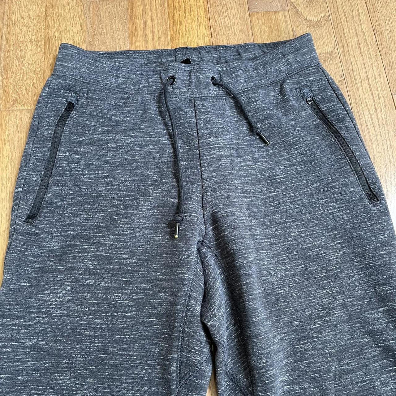 UNIQLO Men's Grey and White Joggers-tracksuits | Depop