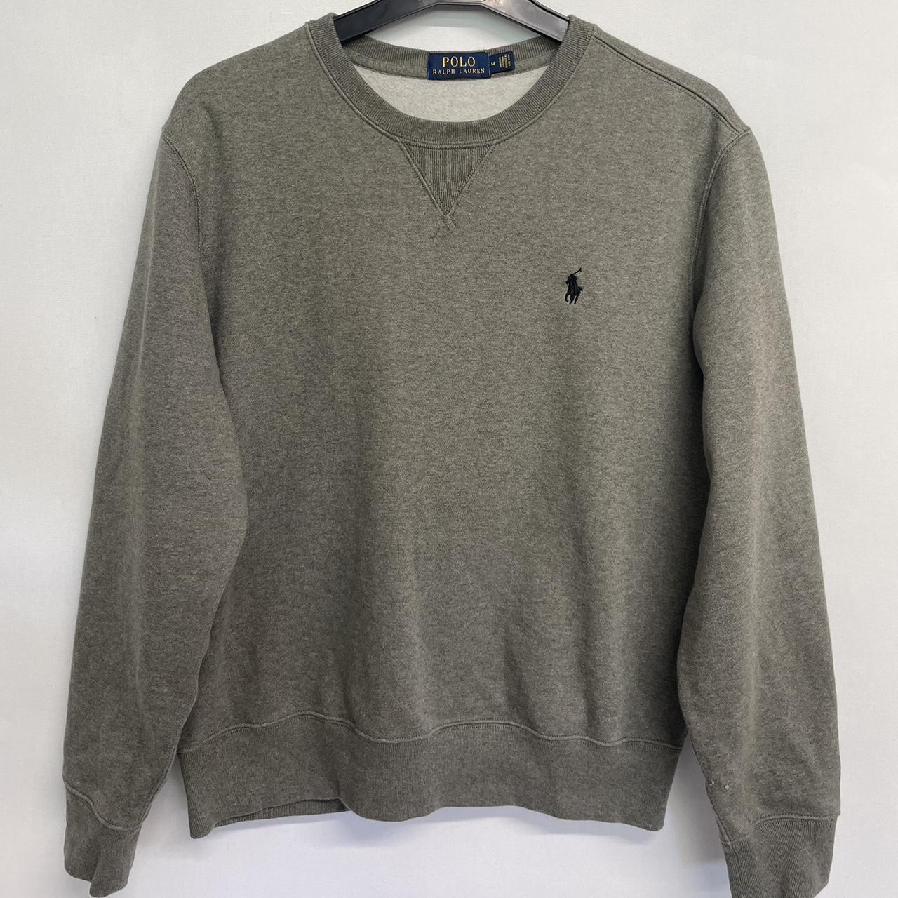 Polo Ralph Lauren Men's Grey and Khaki Sweatshirt | Depop