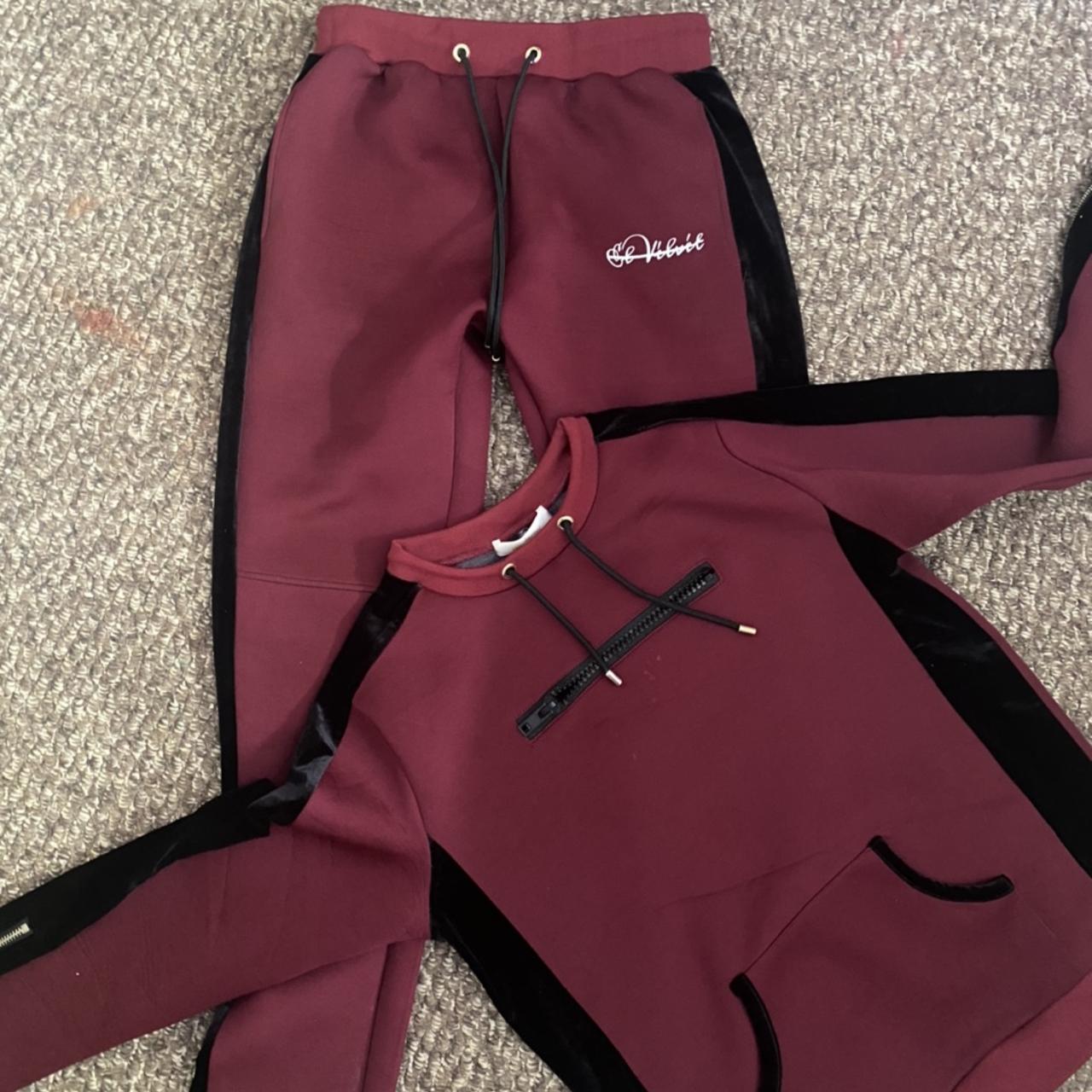El velvet tracksuit Depop